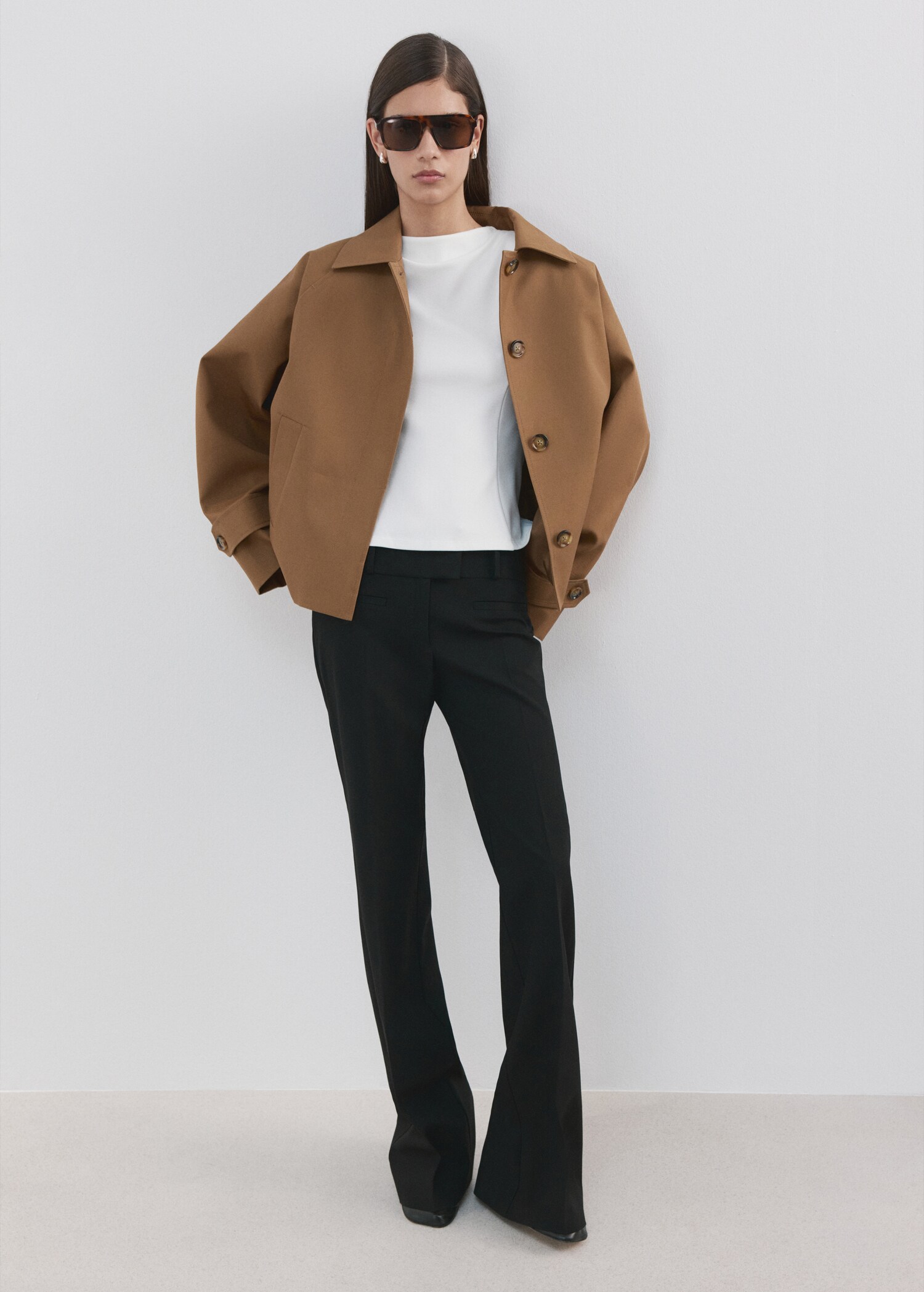 Peplum shoulder pad T-shirt - General plane