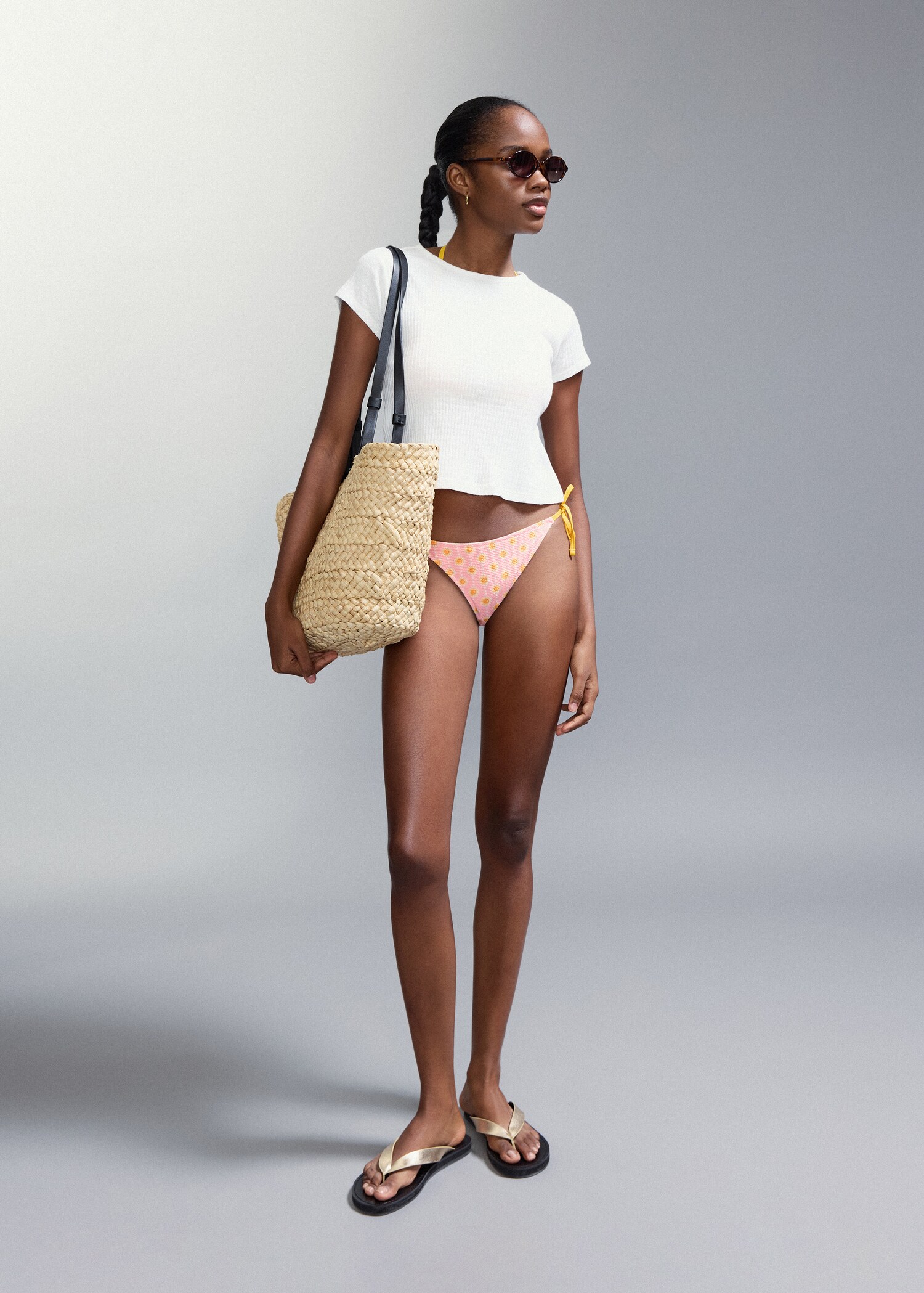 Bikini imprimé culotte couvrance moyenne - Plan général