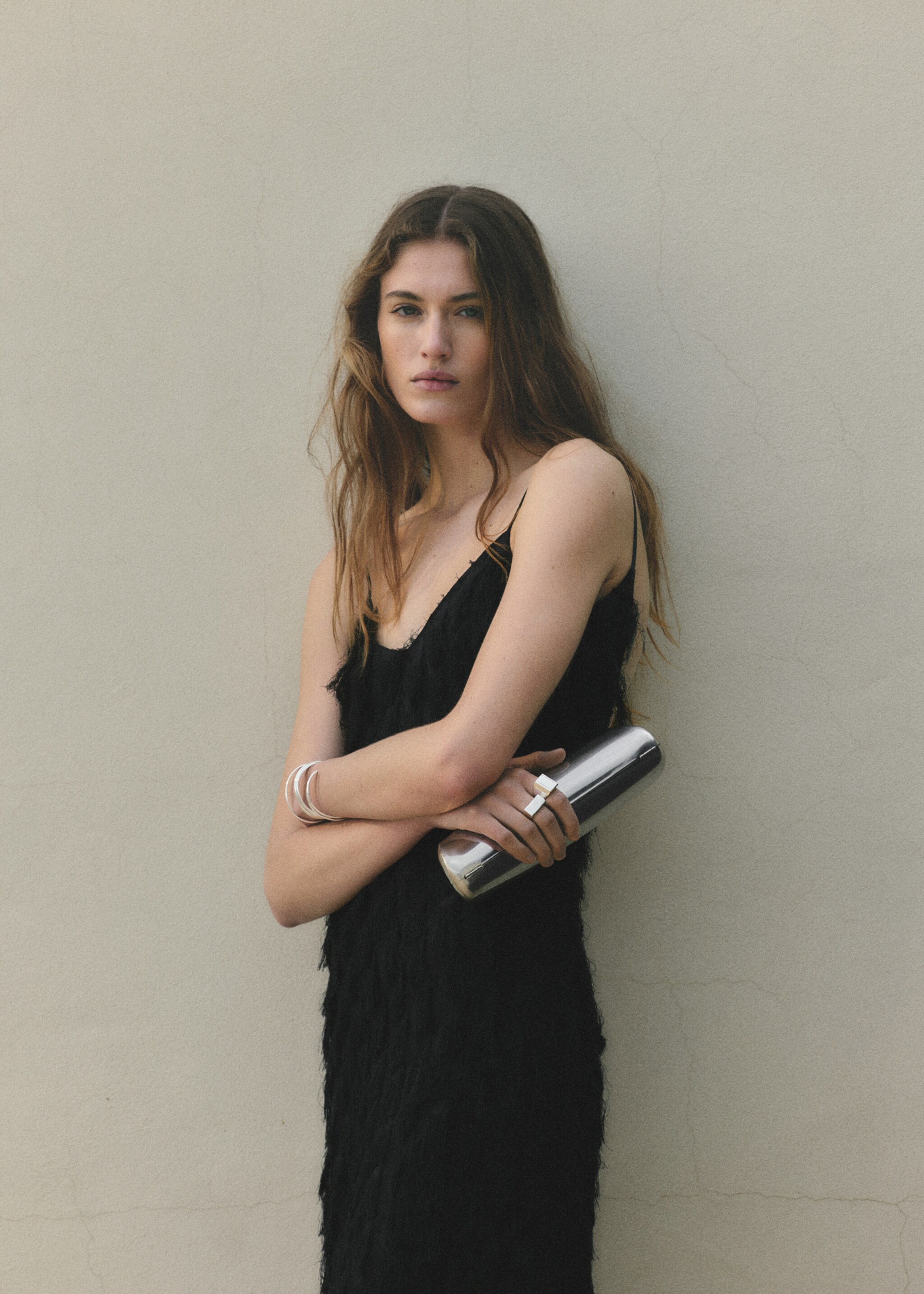 Metallic clutch bag - General plane, Silver. Ref: 27045956-00.