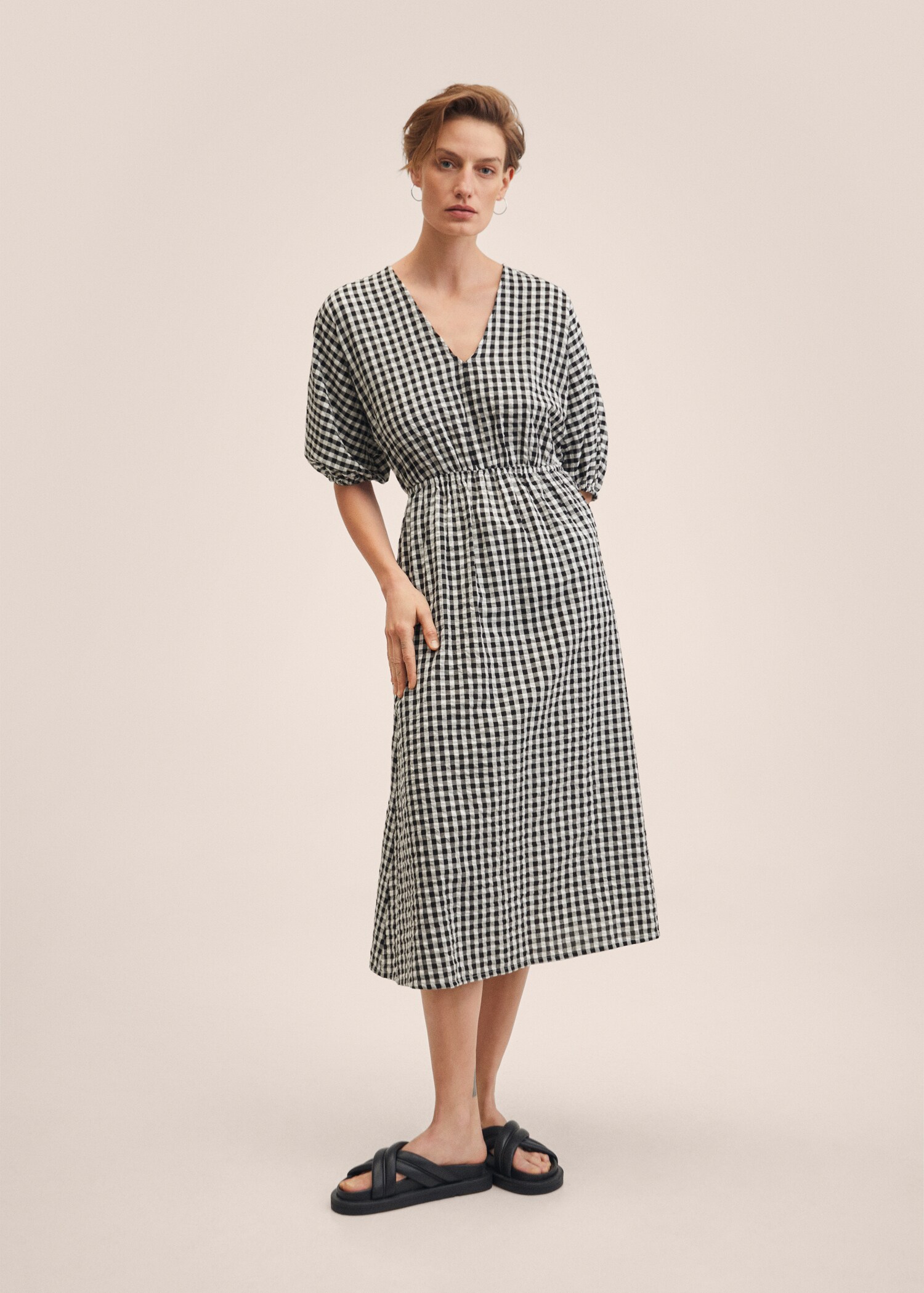 Vestido algodón cuadro vichy - Plano general