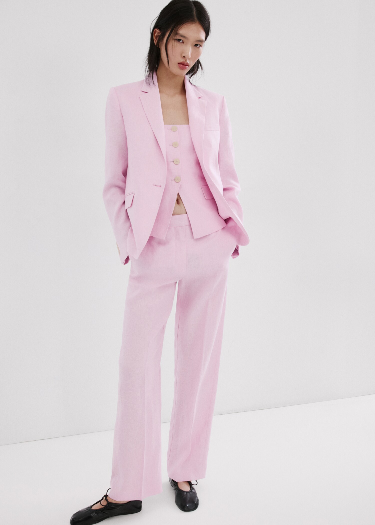 سروال بدلة من الكتان - رؤية عامة