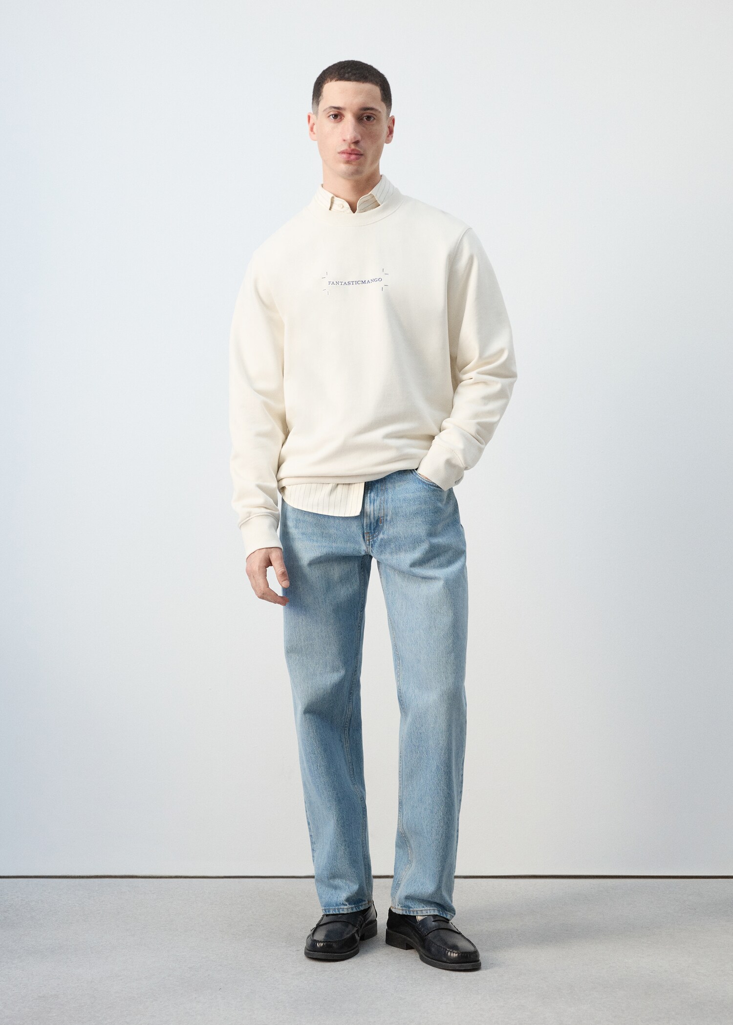 Hoodie 100% katoen met tekst - Overzichtstekening