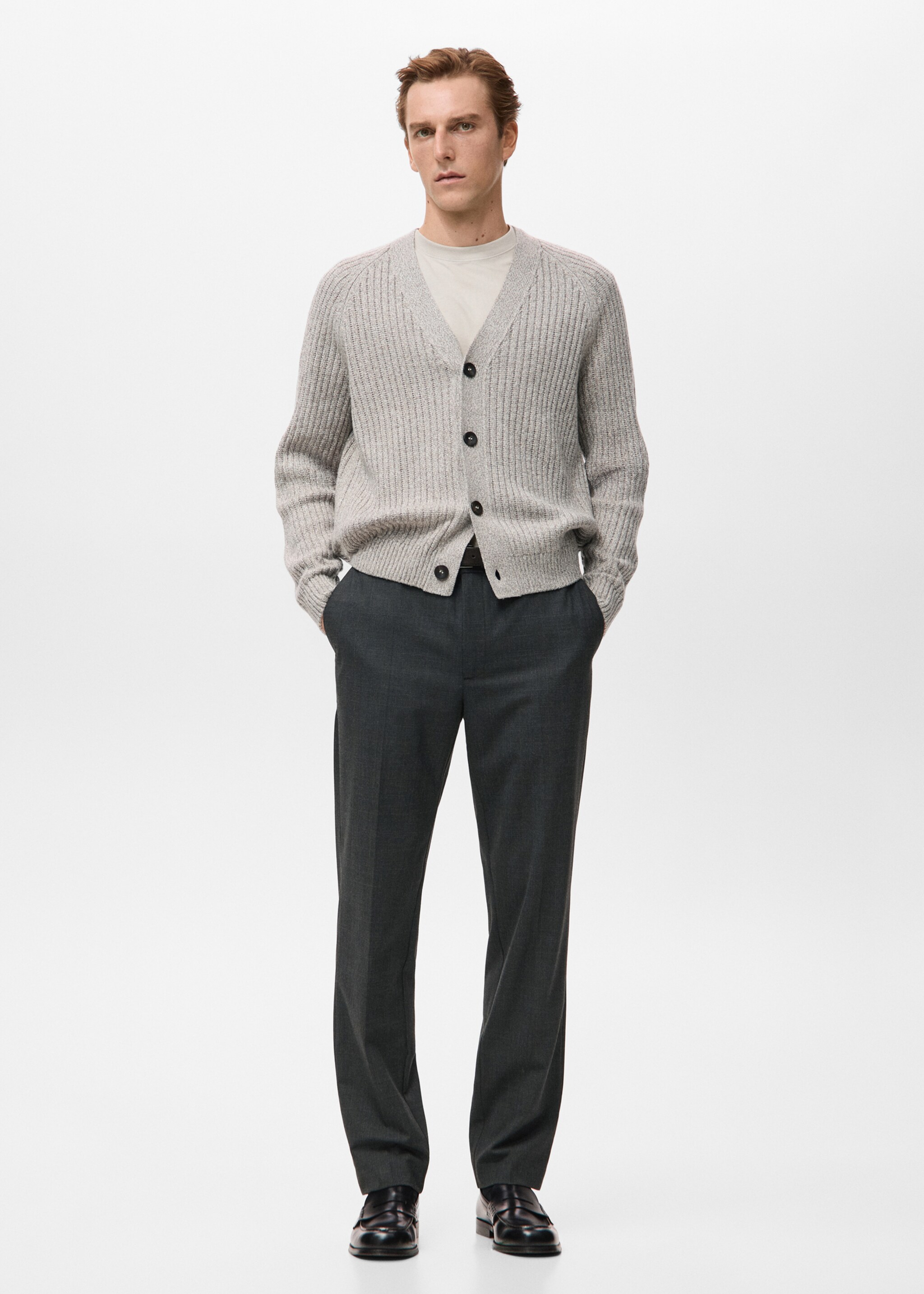 Pantalon atlas - Plan général, Gris chiné foncé. Ref: 27051185-00.