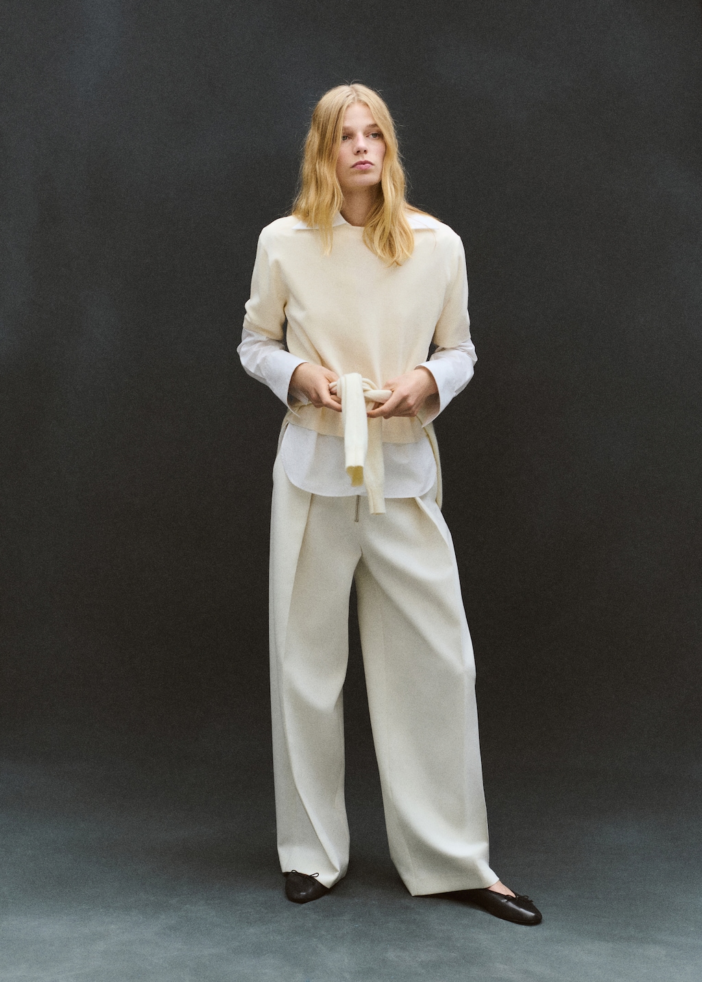 Mango Short-sleeved wool sweater