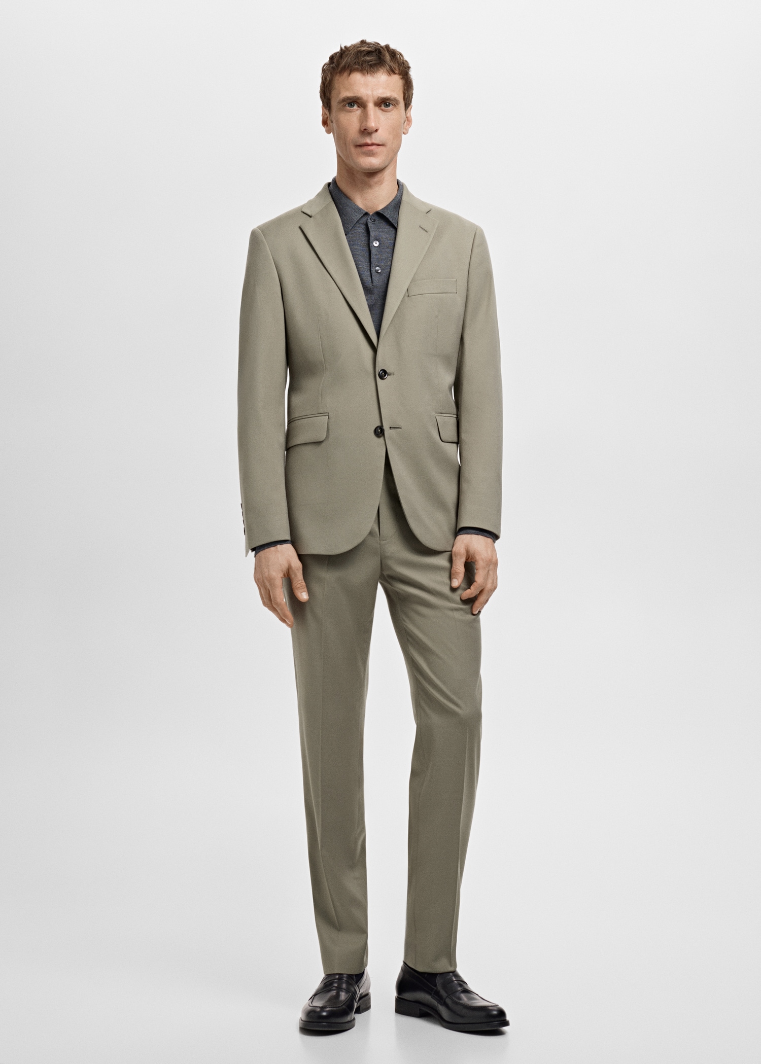 Milan slim-fit suit jacket - General plane