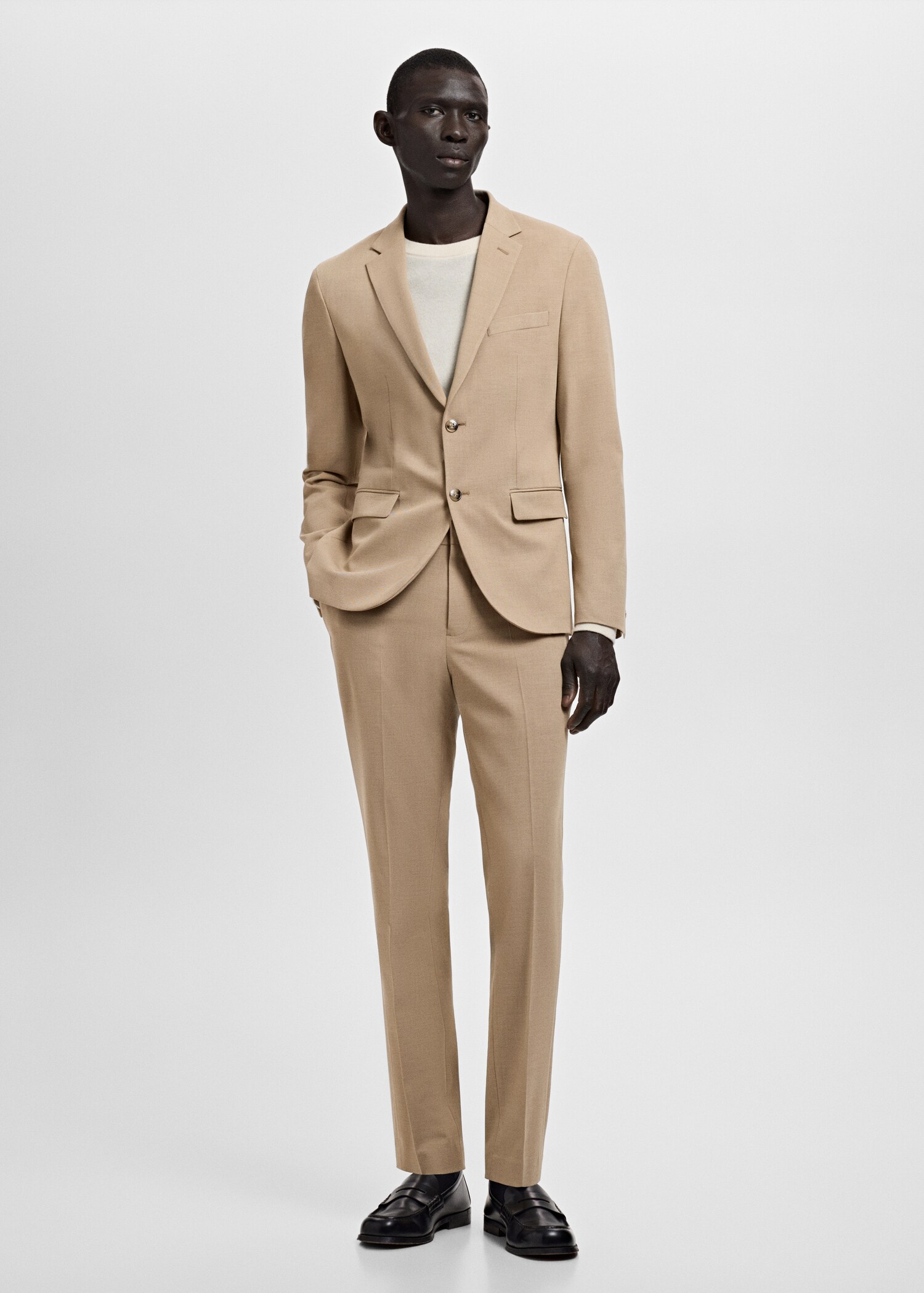 Super slim-fit suit jacket in stretch fabric - General plane