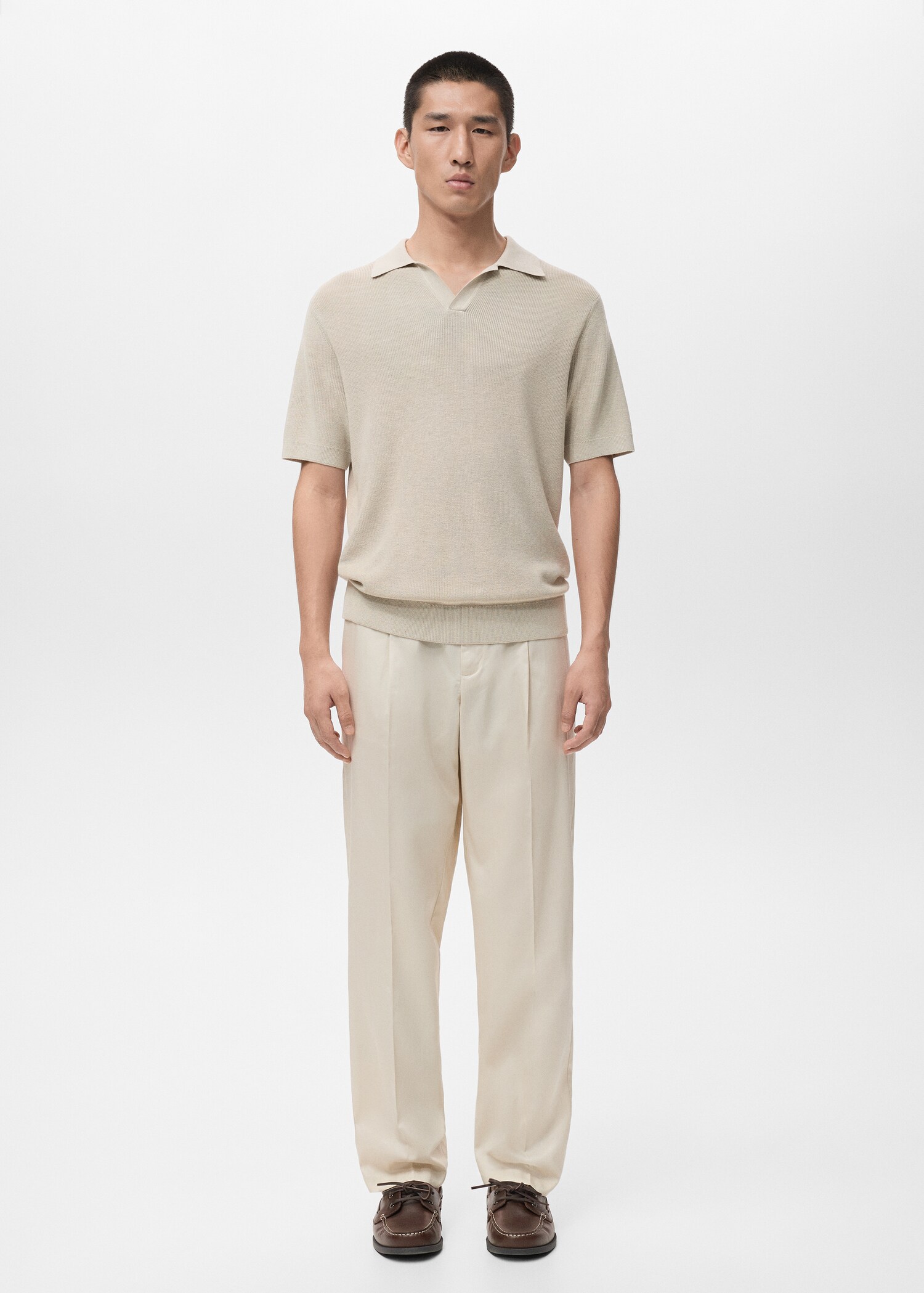 Polo maille coton structuré - Plan général