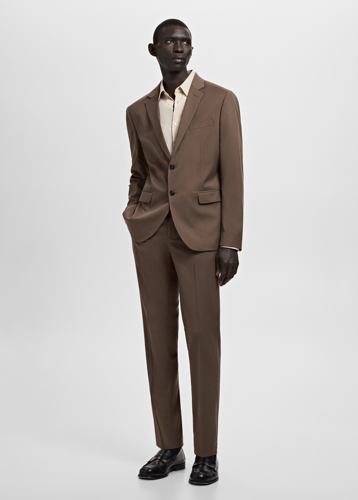 Slim fit cotton suit shirt - General plane