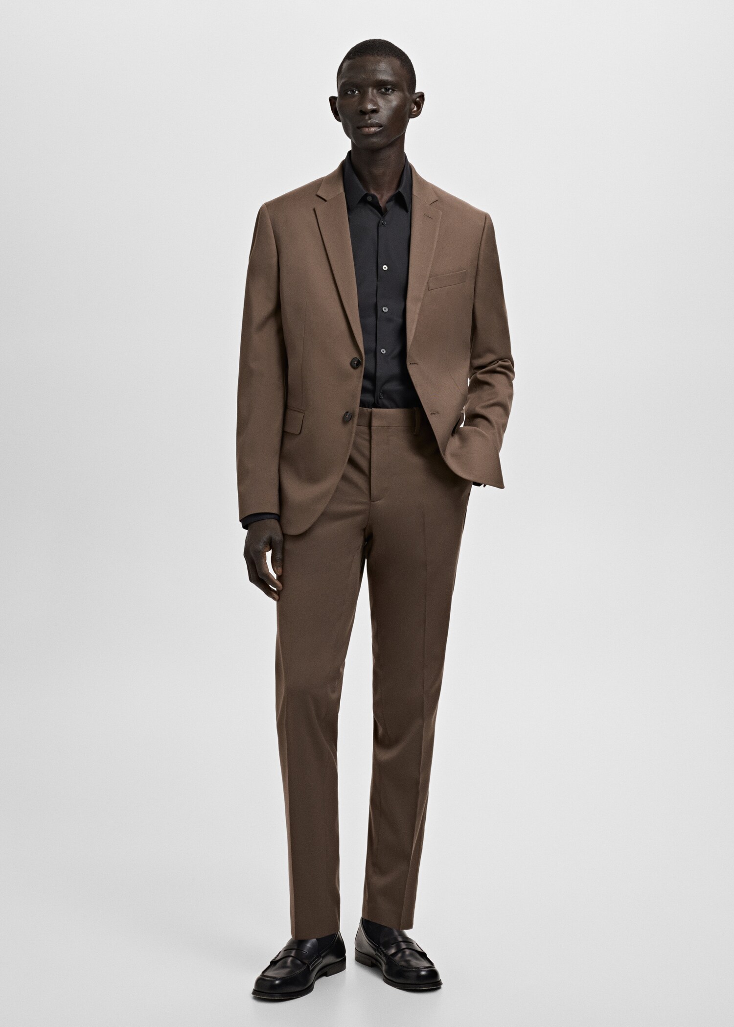 Slim fit cotton suit shirt - General plane