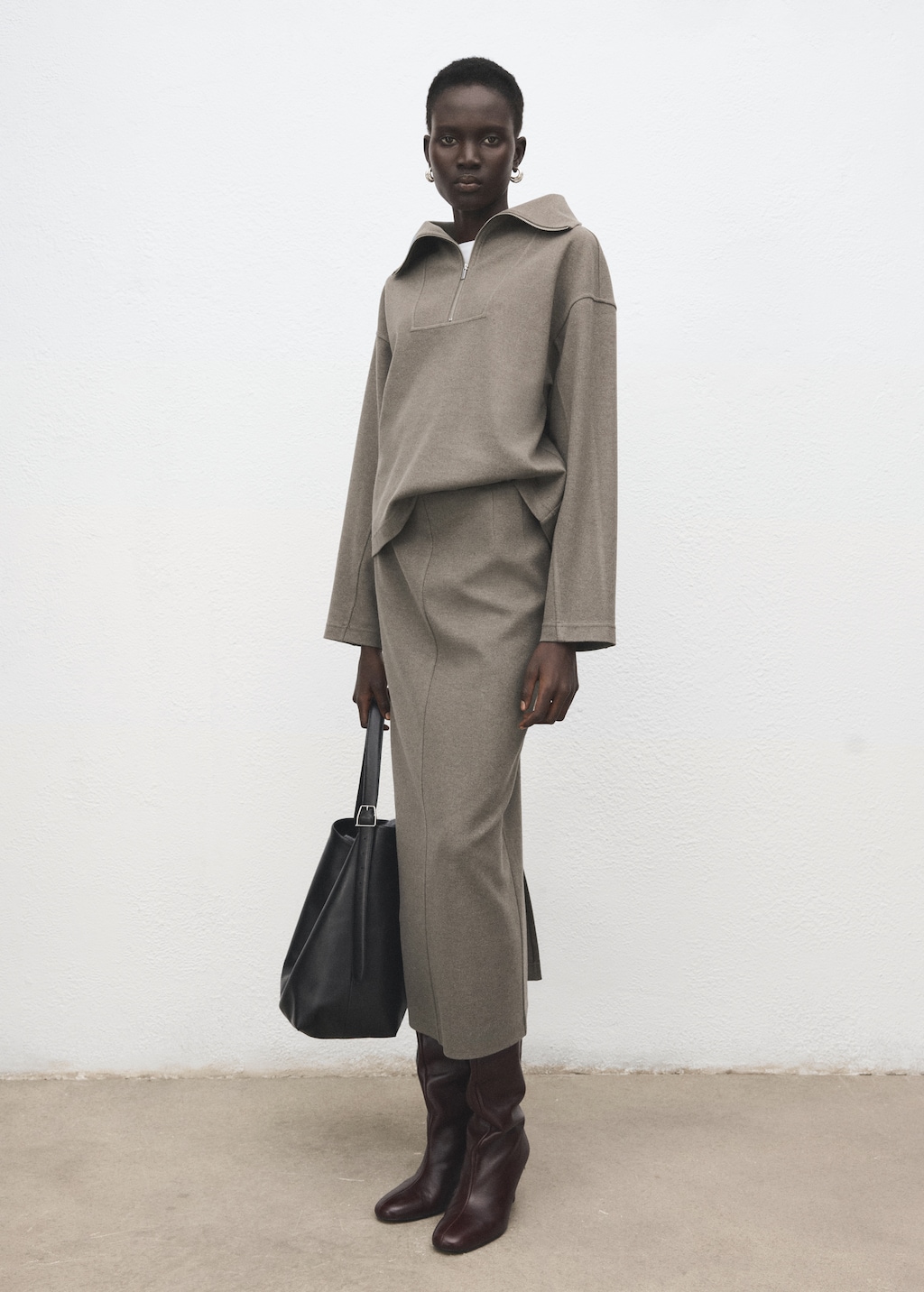 Mango Turtleneck sweatshirt with zip