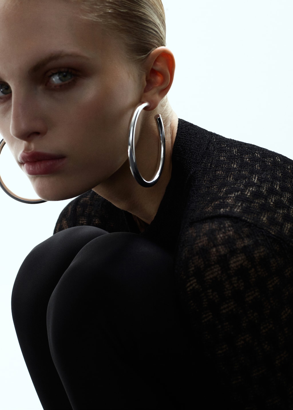 Chunky hoop earrings