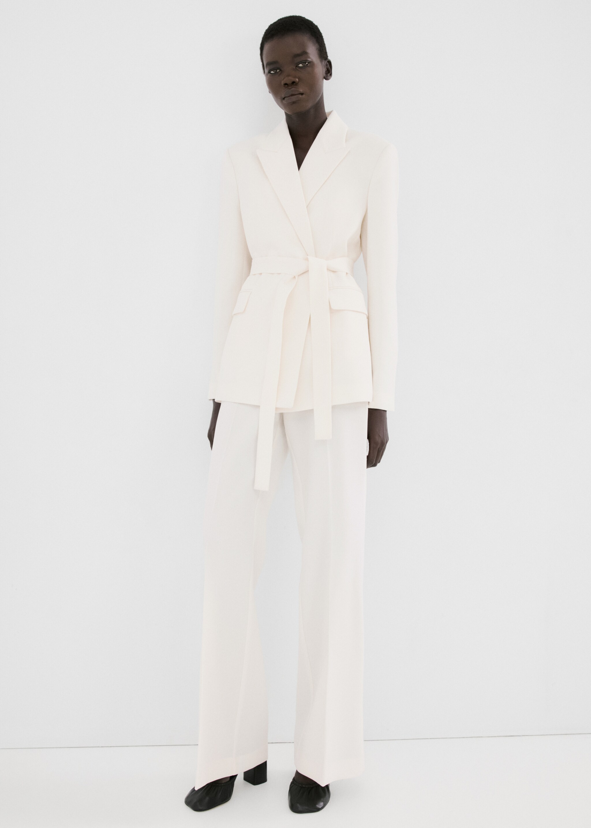 Blazer traje fular - Plano general, Vainilla. Ref: 27051320-00.