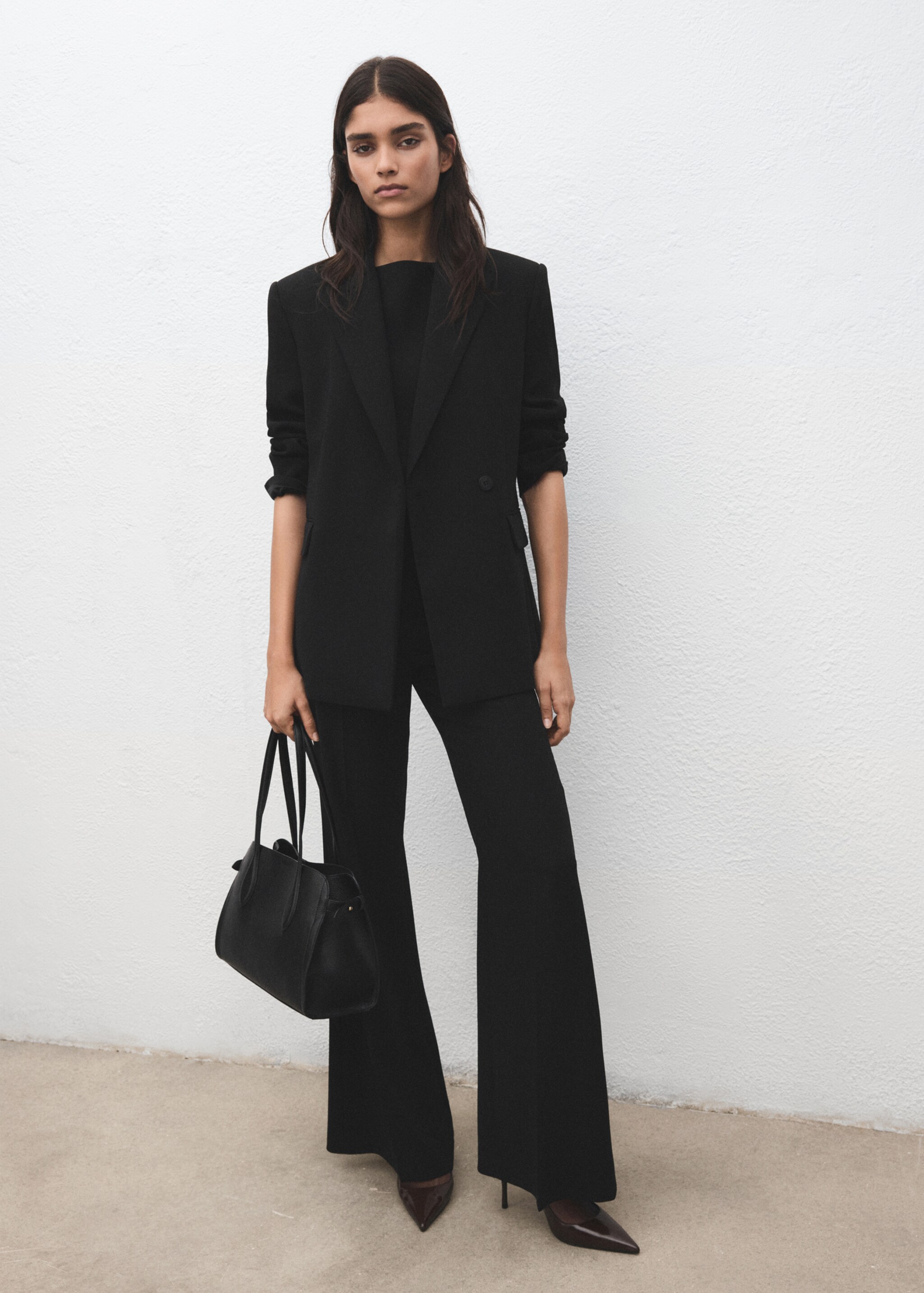 Blazer vestit fulard - Pla general, Negre. Ref: 27051320-00.