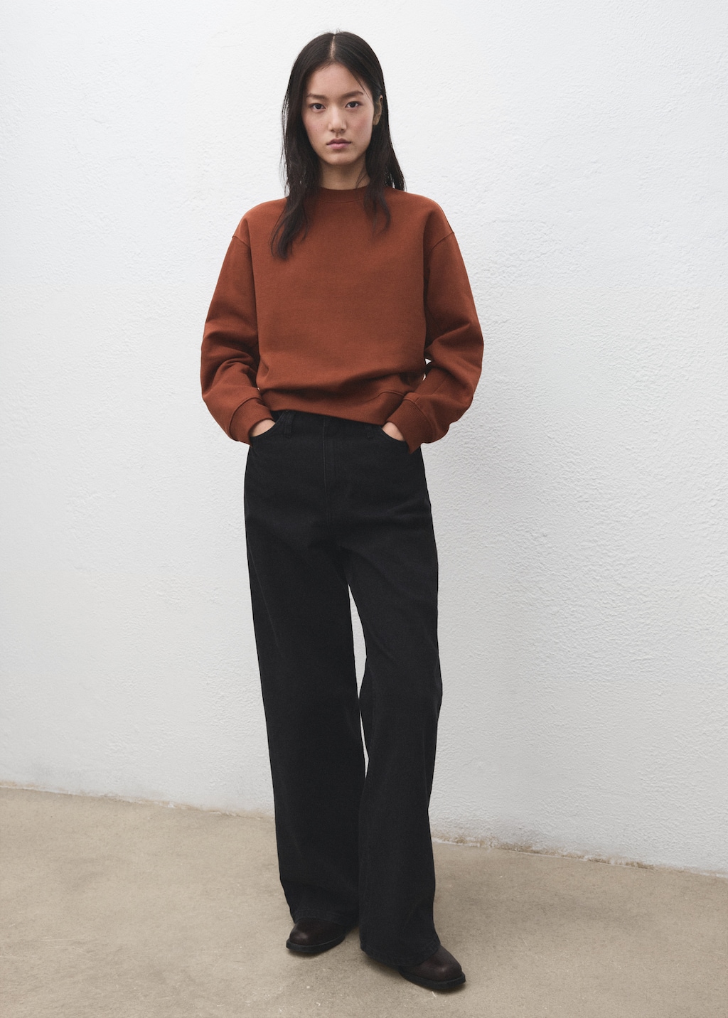 Plain cotton sweatshirt