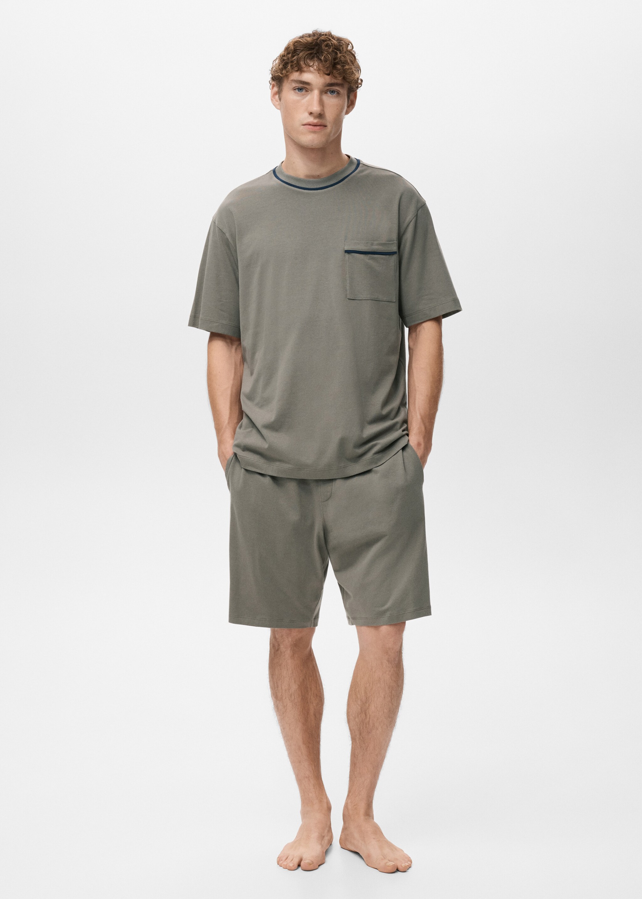 Cotton pyjama shorts pack - General plane, Coffee. Ref: 27051510-00.