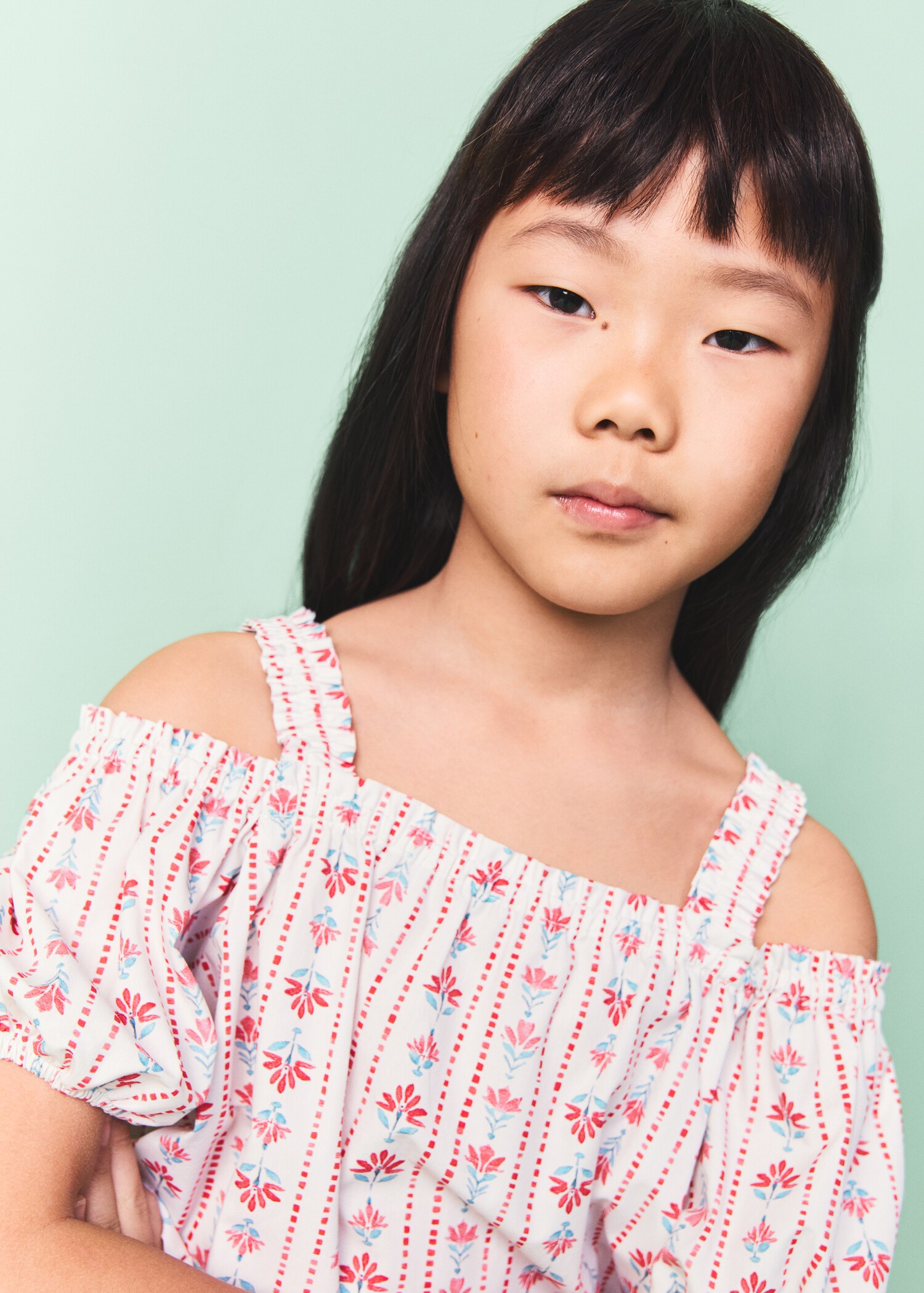 Floral print blouse - General plane