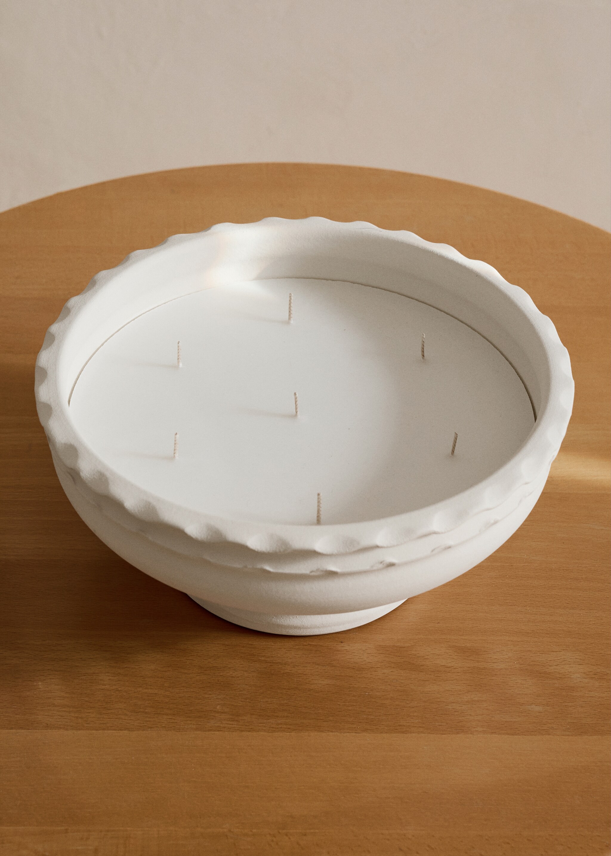 Vela decorativa terracota - Plano general, Blanco roto. Ref: 27051521-00.