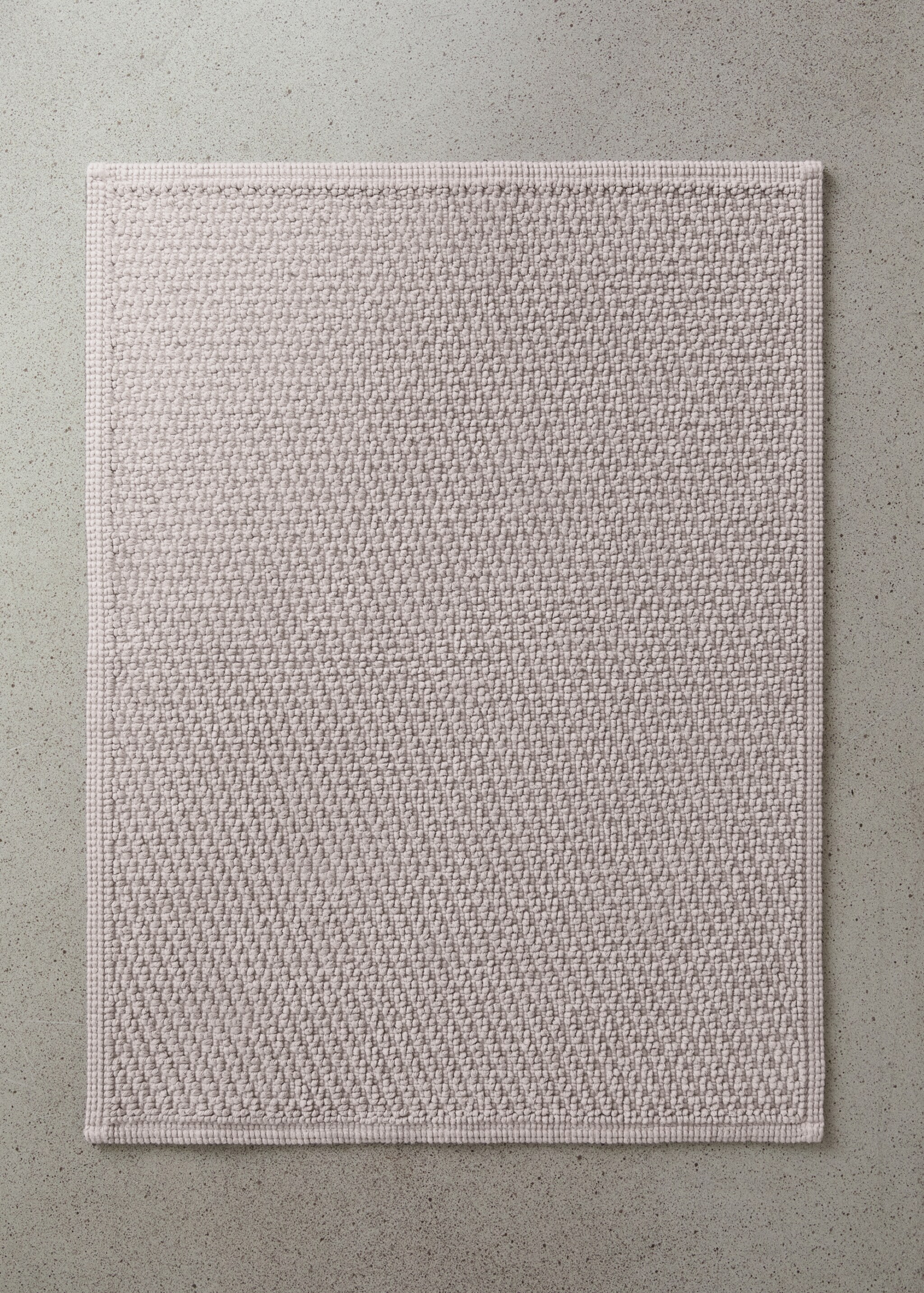 Waffle cotton looped bath mat - General plane, Beige. Ref: 27051530-00.