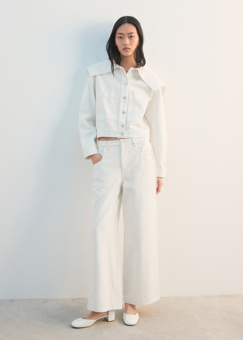 Mango Denim jacket with lapels