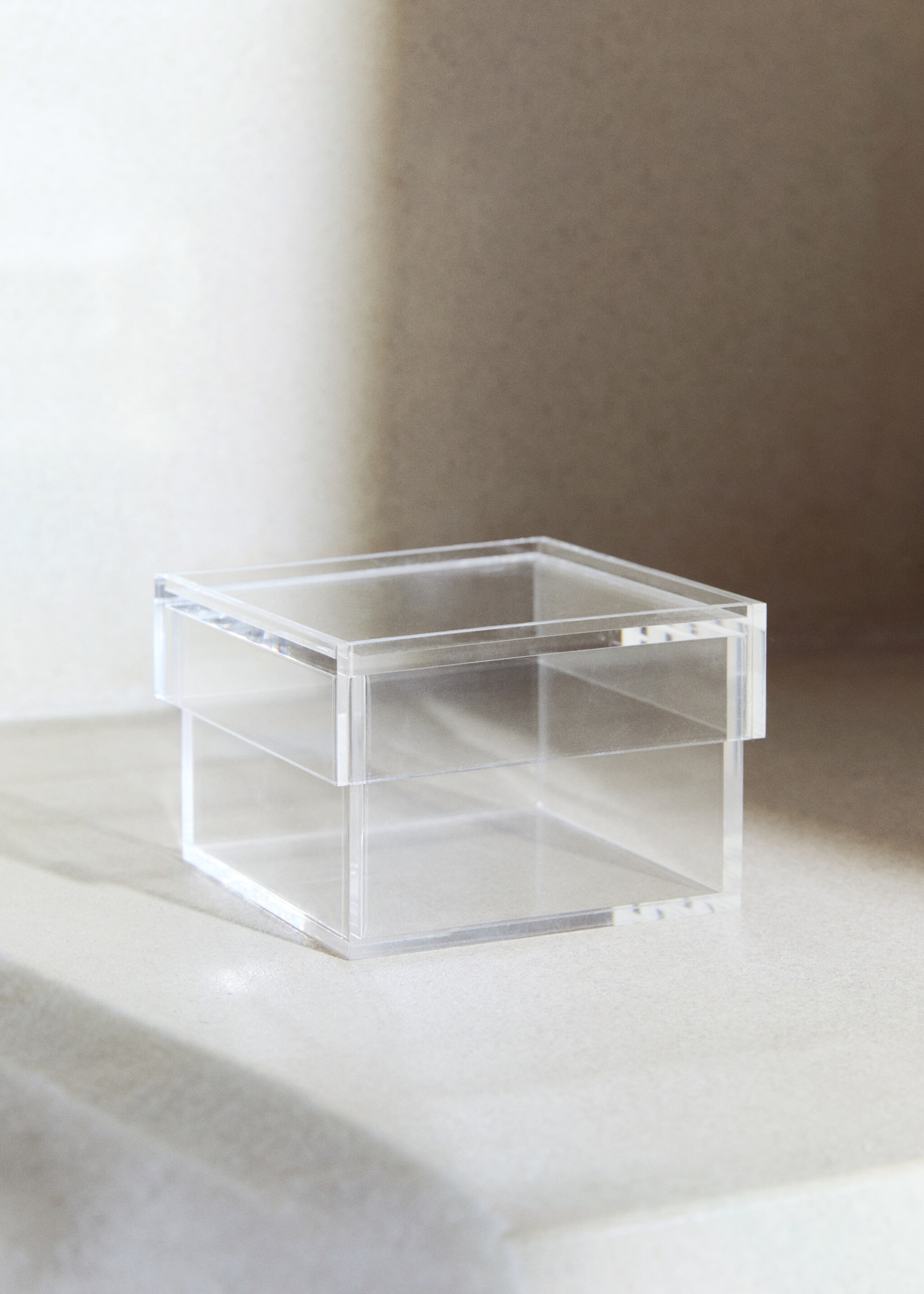Medium acrylic bathroom storage box - General plane, Ice Grey. Ref: 27053275-00.