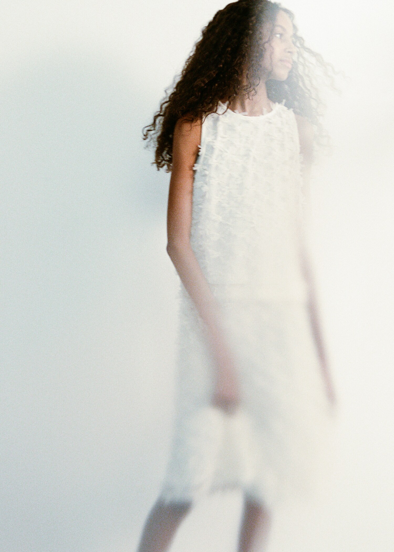 Tulle midi skirt - General plane