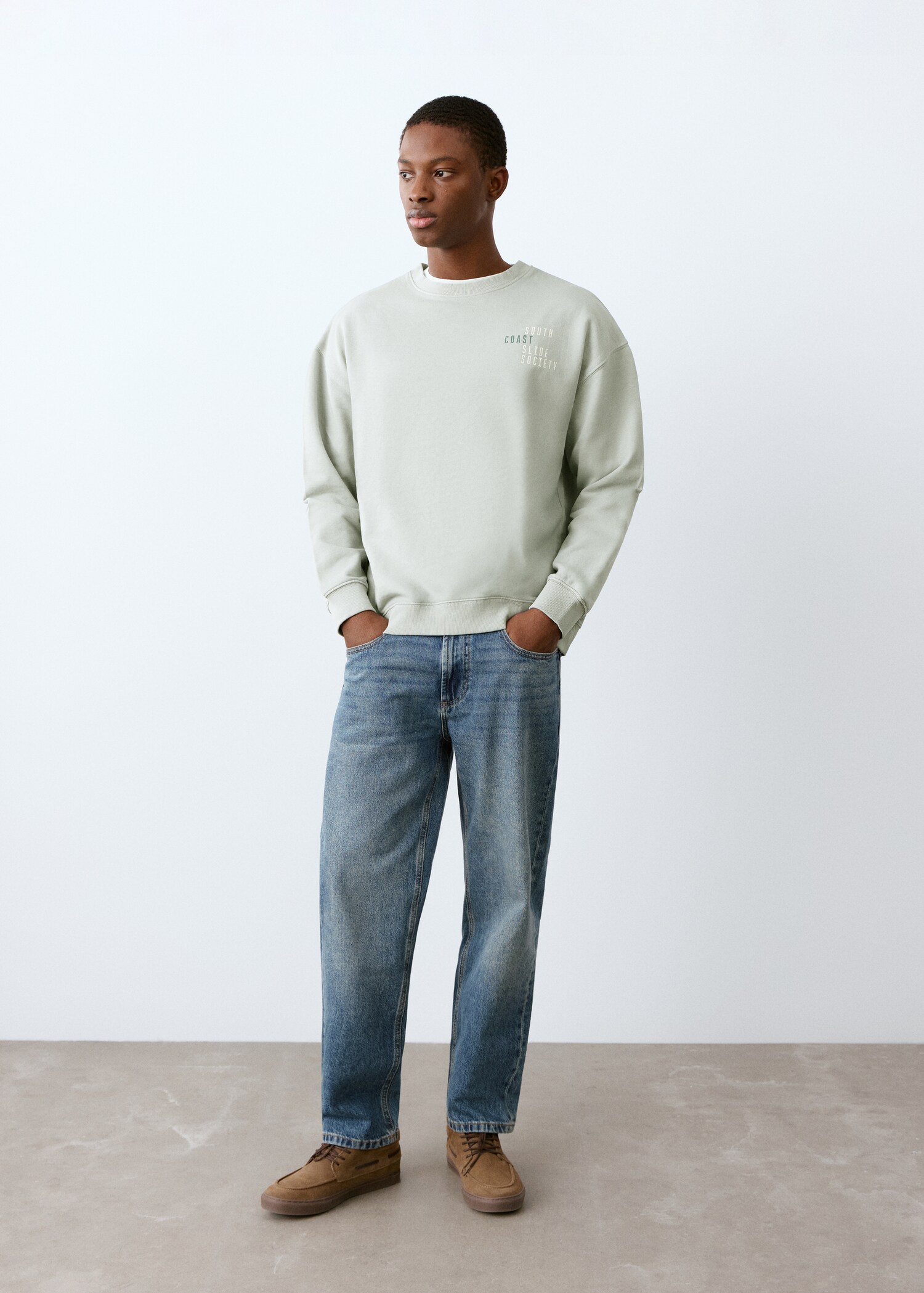 Printed cotton sweatshirt - General plane