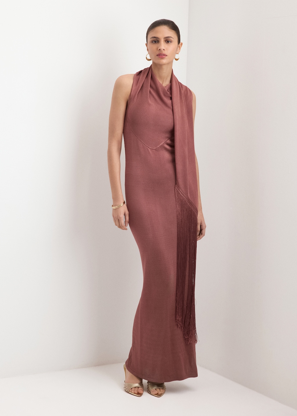 Knit shawl dress - image 2
