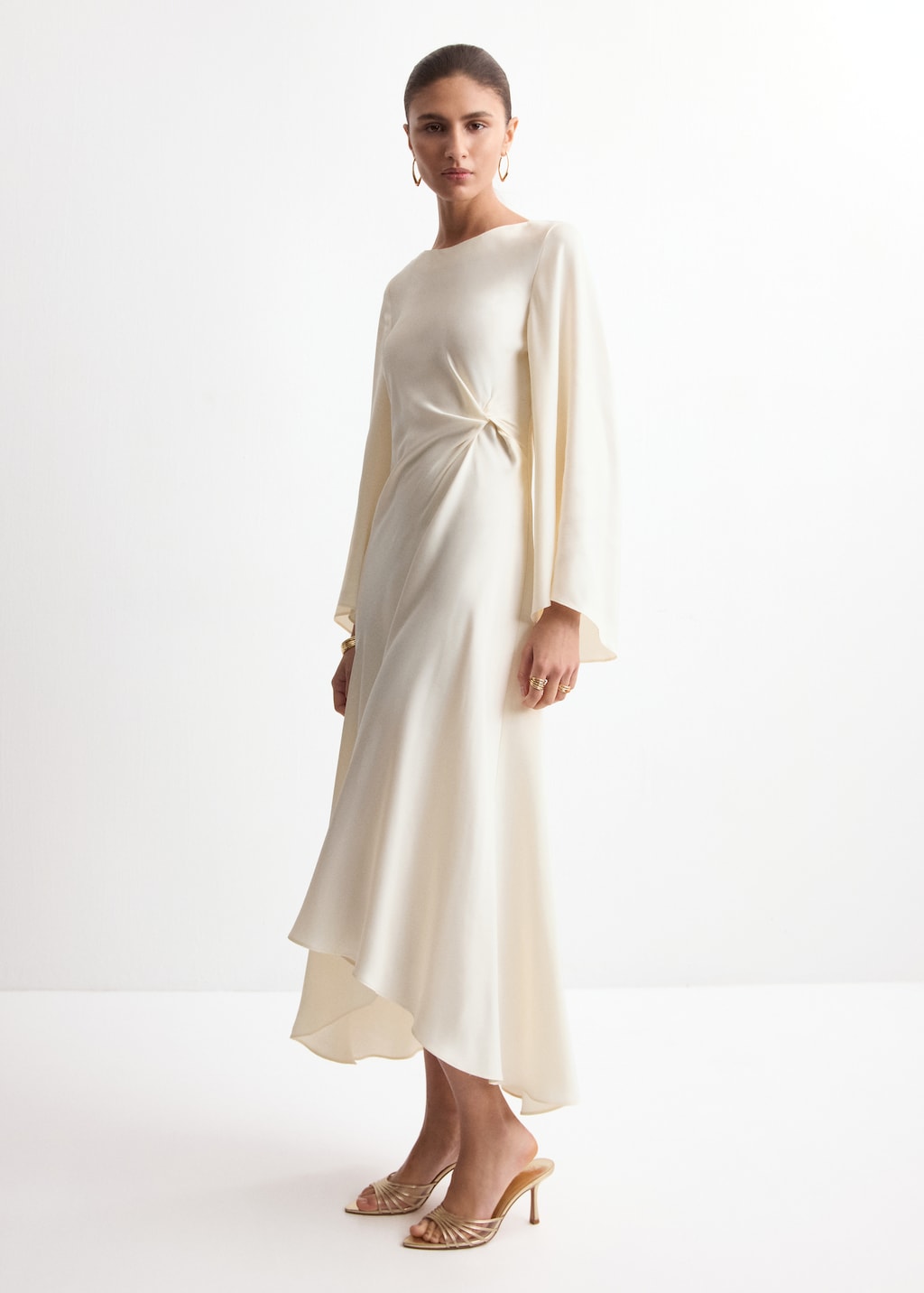 Ruched satin dress