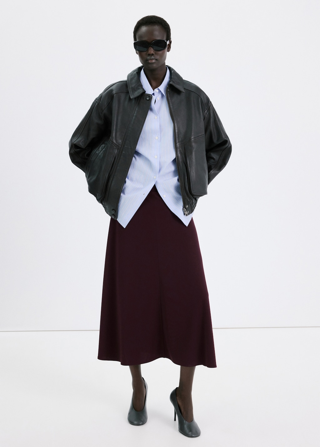 Fine knit midi skirt - image 2