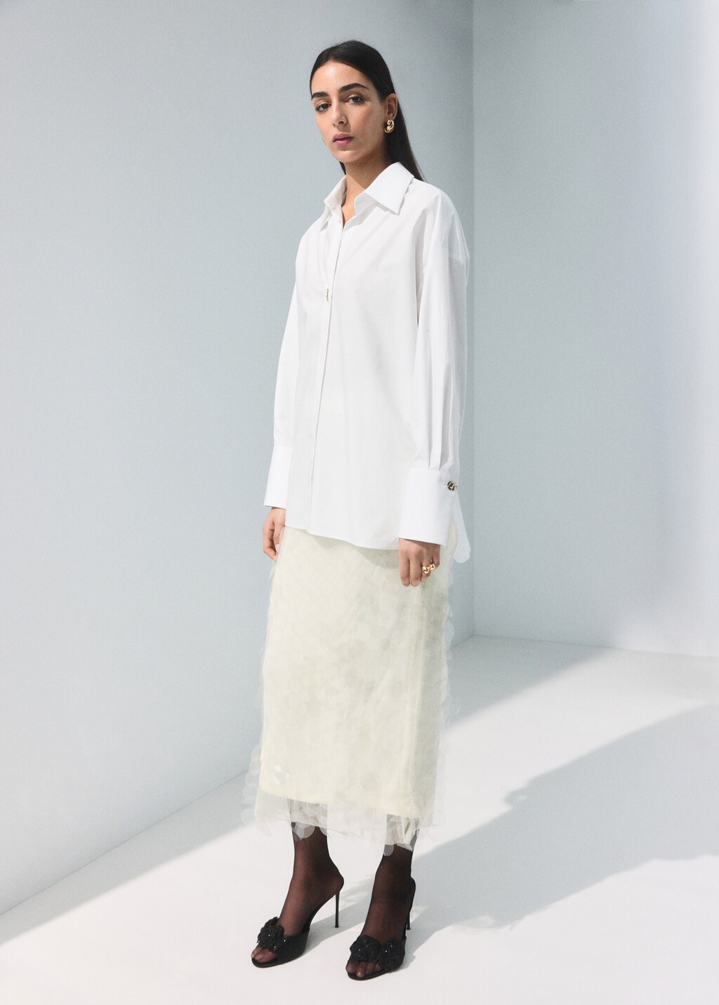 Oversize cotton shirt