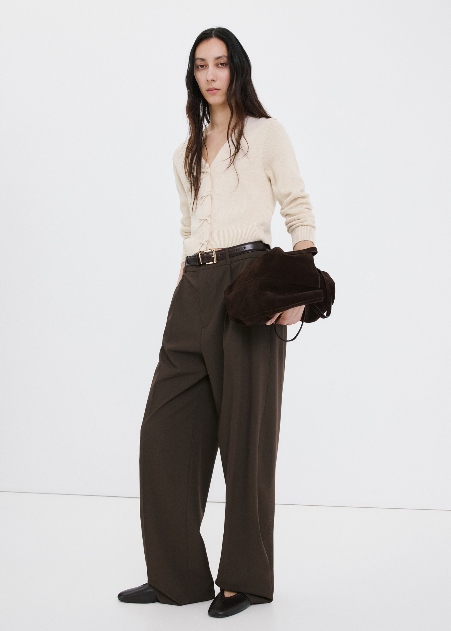 Cárdigan punto lazos - Plano general