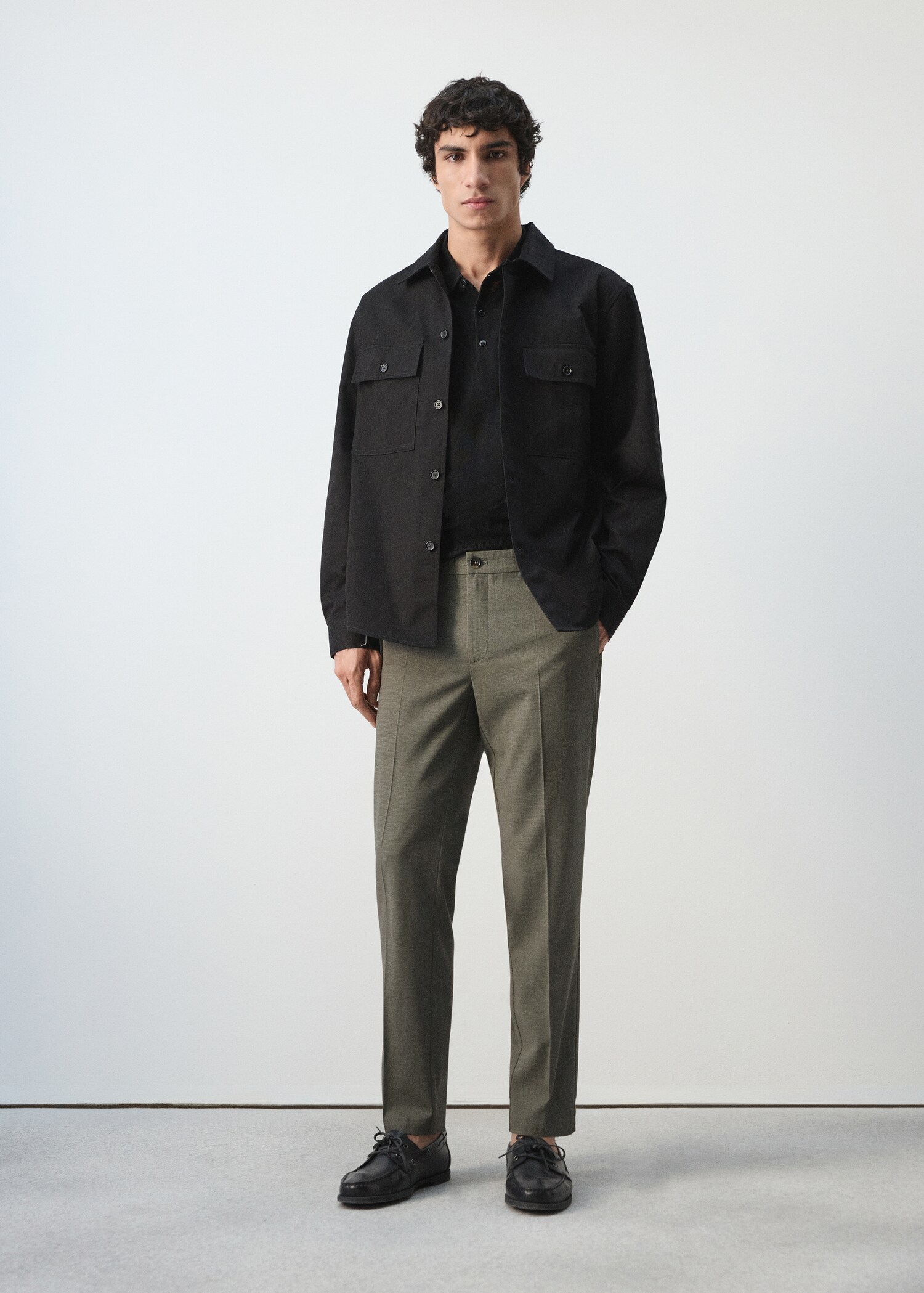 Slim-fit cropped trousers - General plane