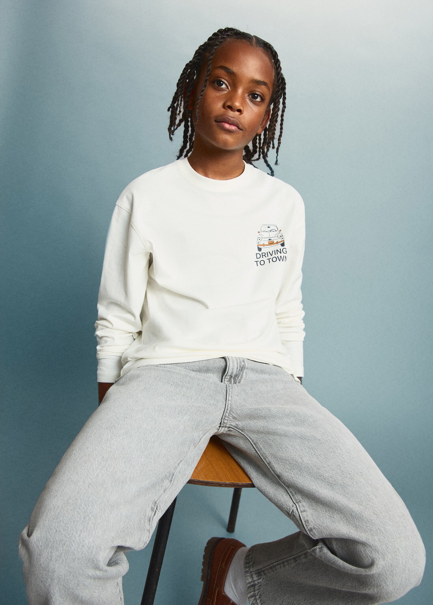 T-shirt en coton imprimé - Plan général