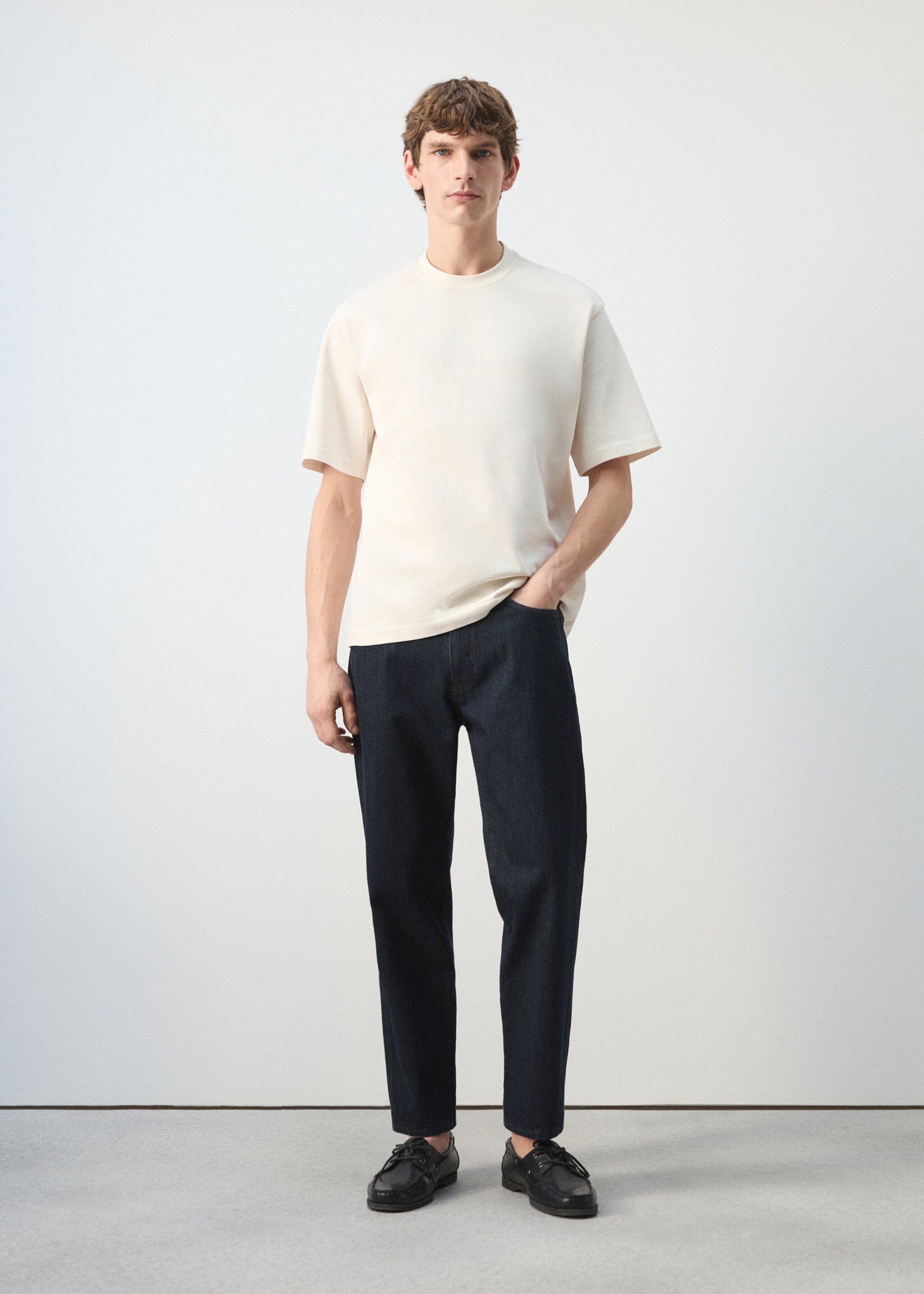 Camiseta heavy weight relaxed fit - Plano general, Crudo. Ref: 27054430-00.