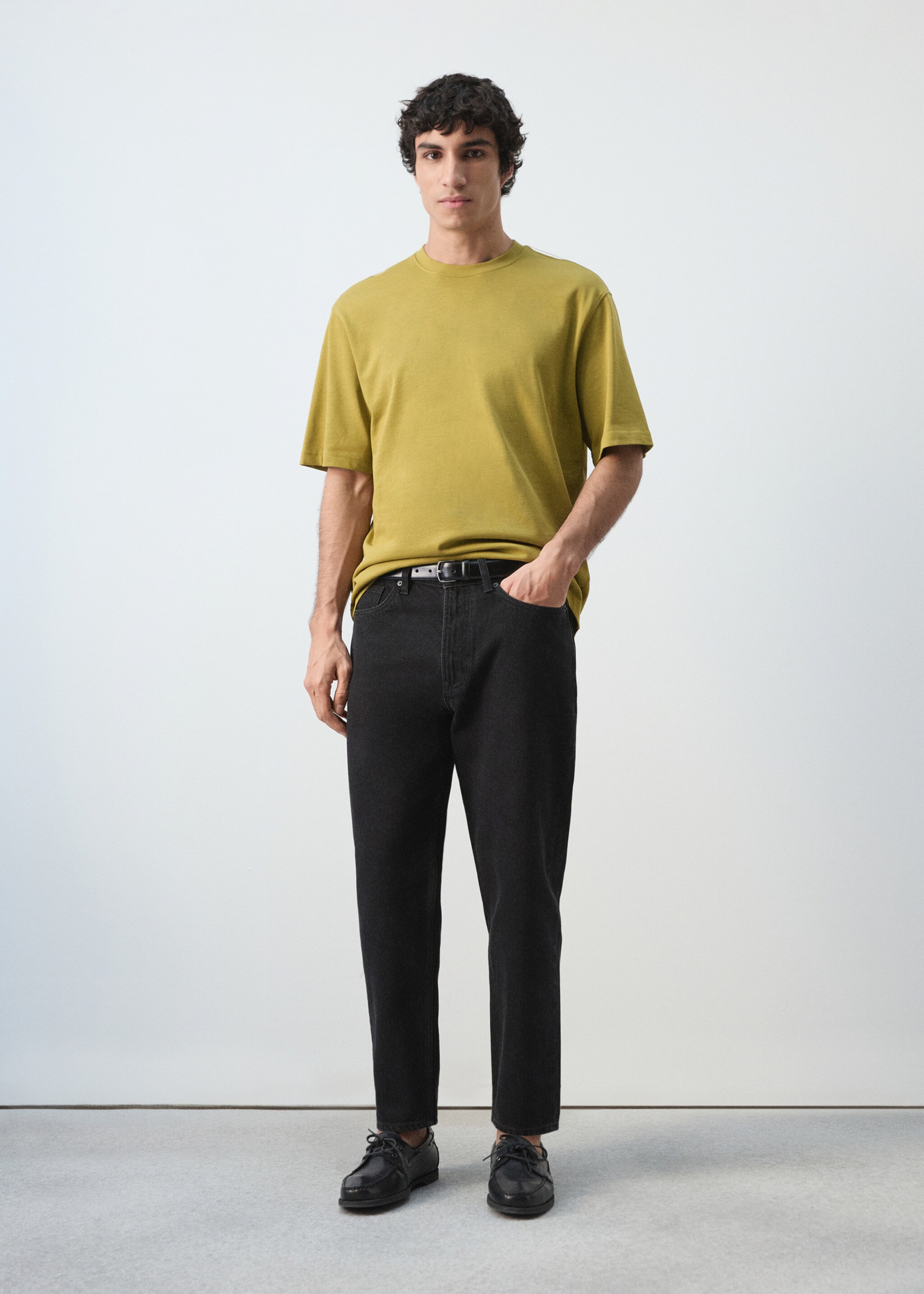 Camiseta heavy weight relaxed fit - Plano general, Oliva. Ref: 27054430-00.