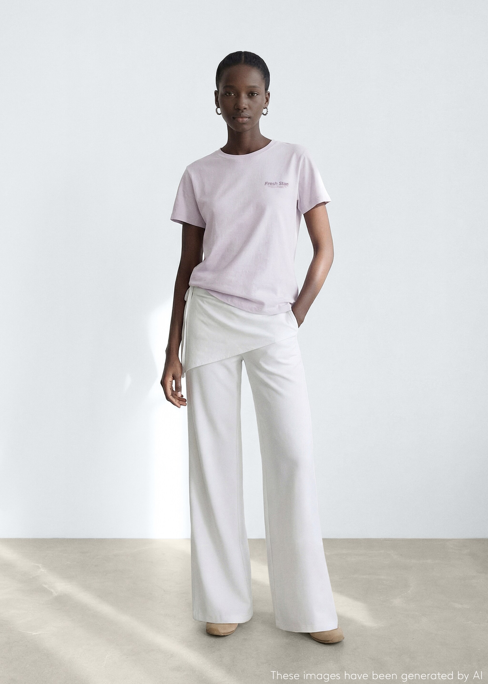 Printed cotton-blend t-shirt - General plane, Light/Pastel Purple. Ref: 27054777-00.