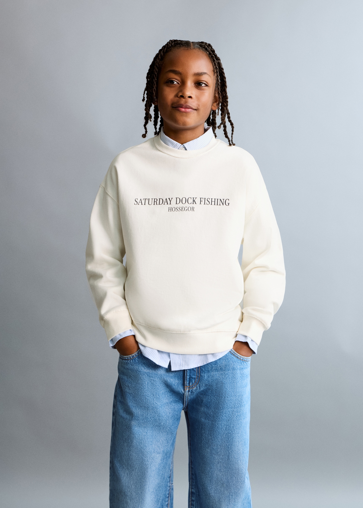 Printed cotton sweatshirt - General plane