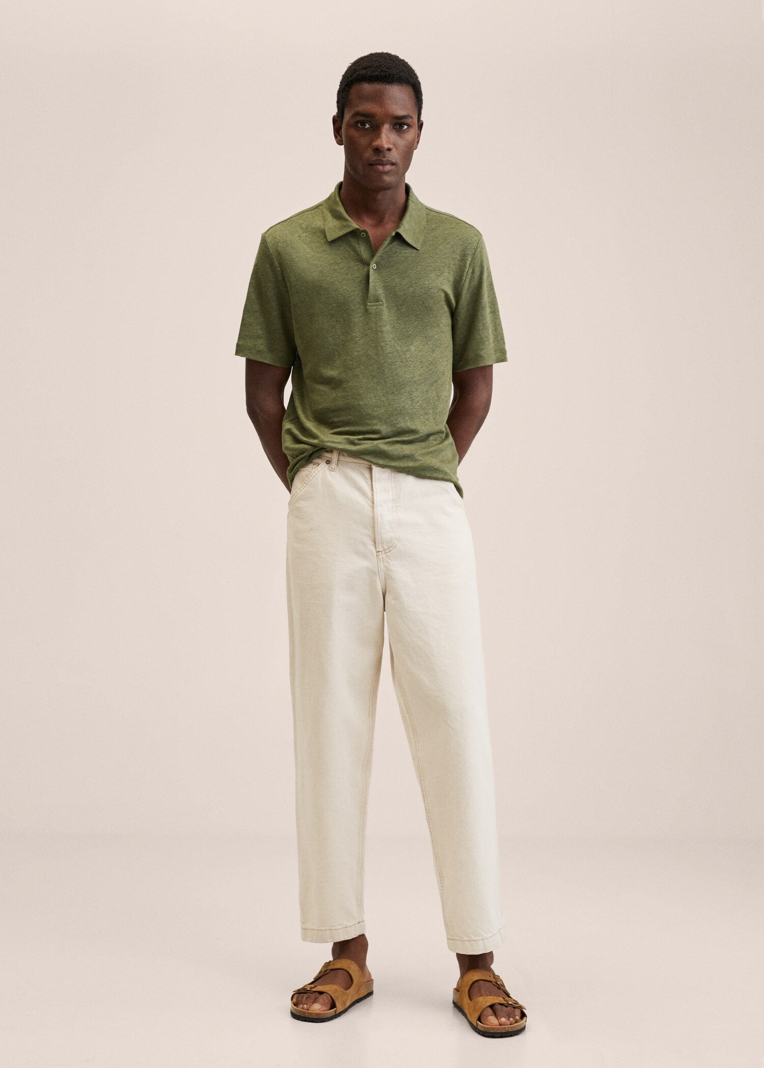 100% linen polo shirt - General plane