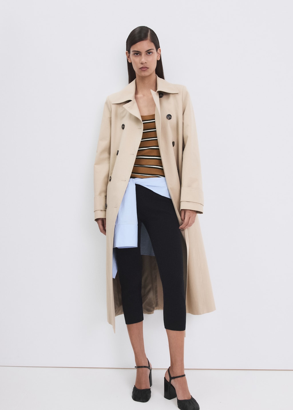 Mango Striped knit top