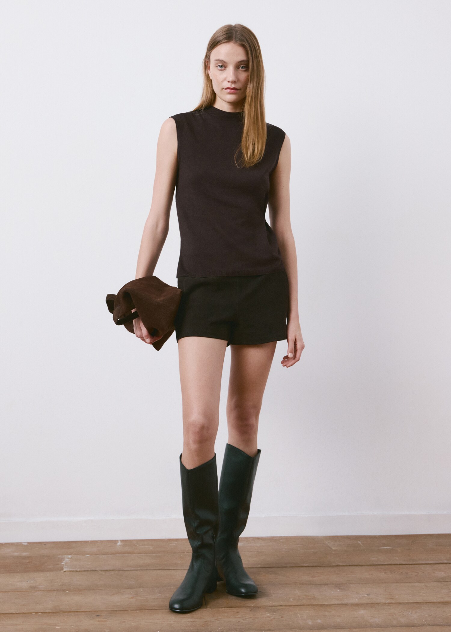 Top maille froncé sur le côté - Plan général