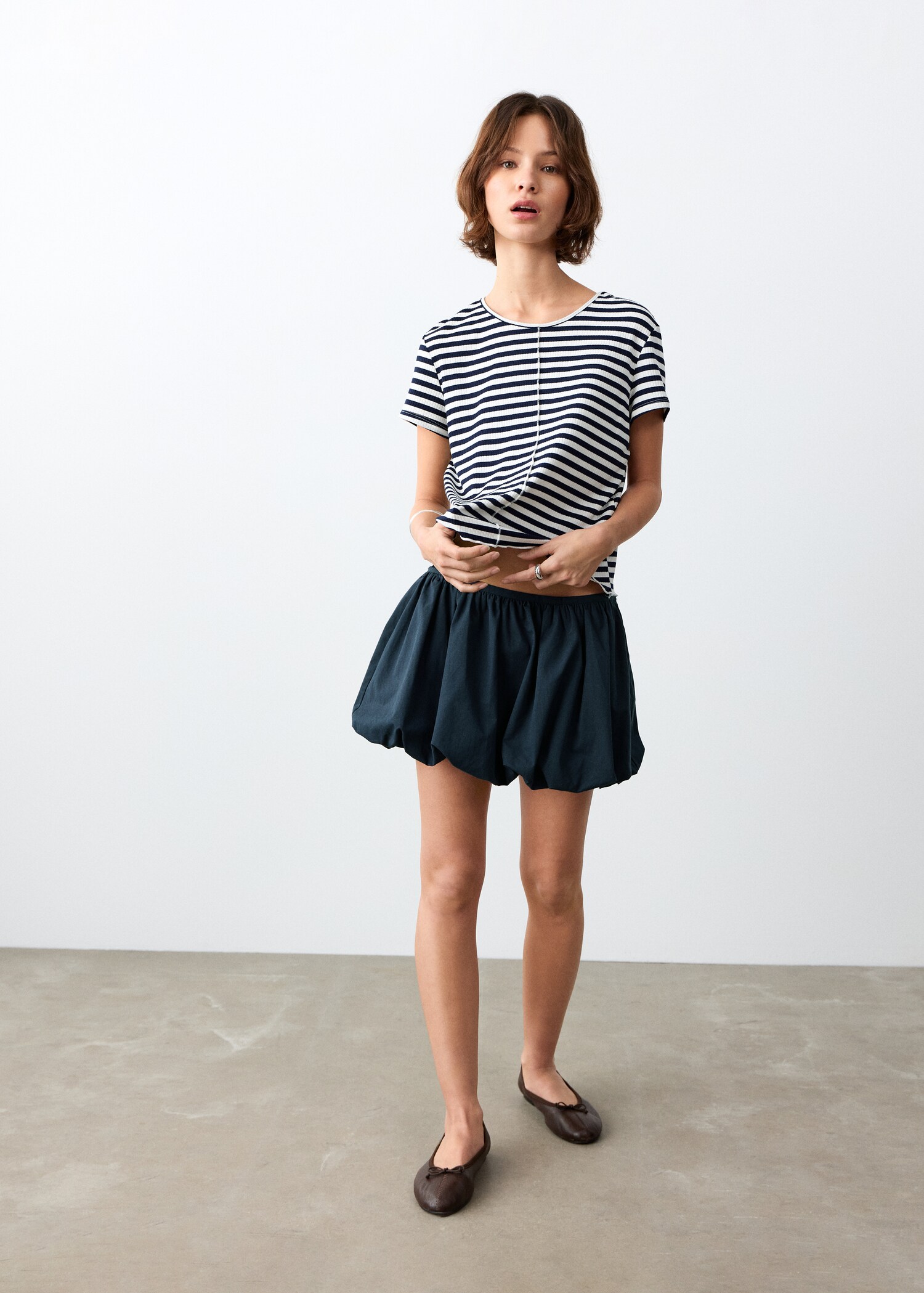 Camiseta manga corta rayas - Plano general