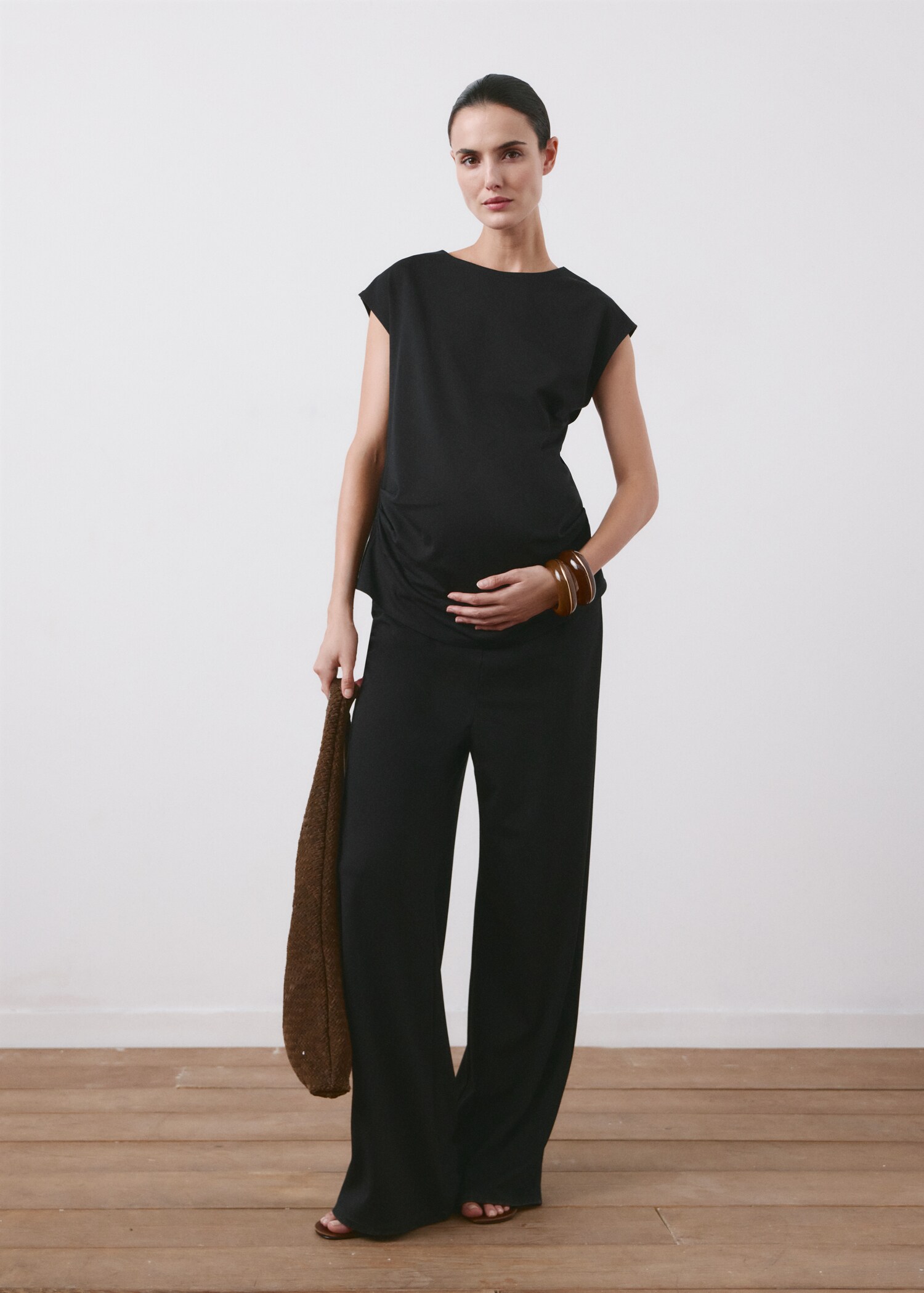 Ruched maternity T-shirt - General plane