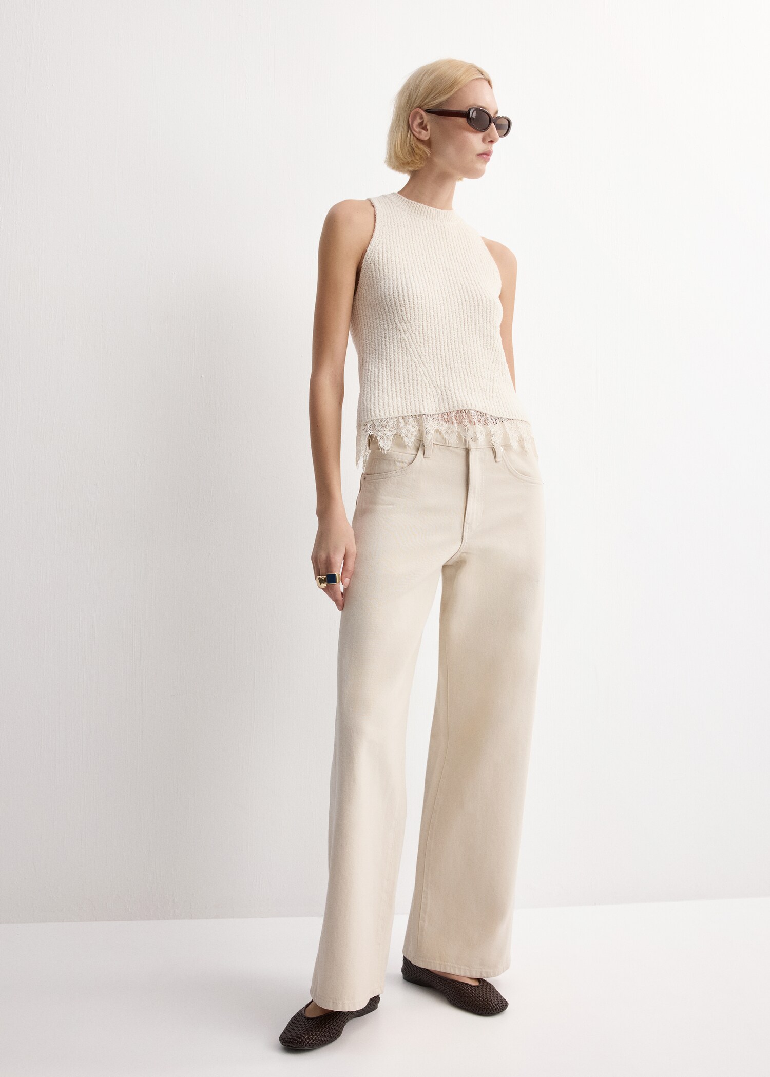 Top punto ribete encaje - Plano general