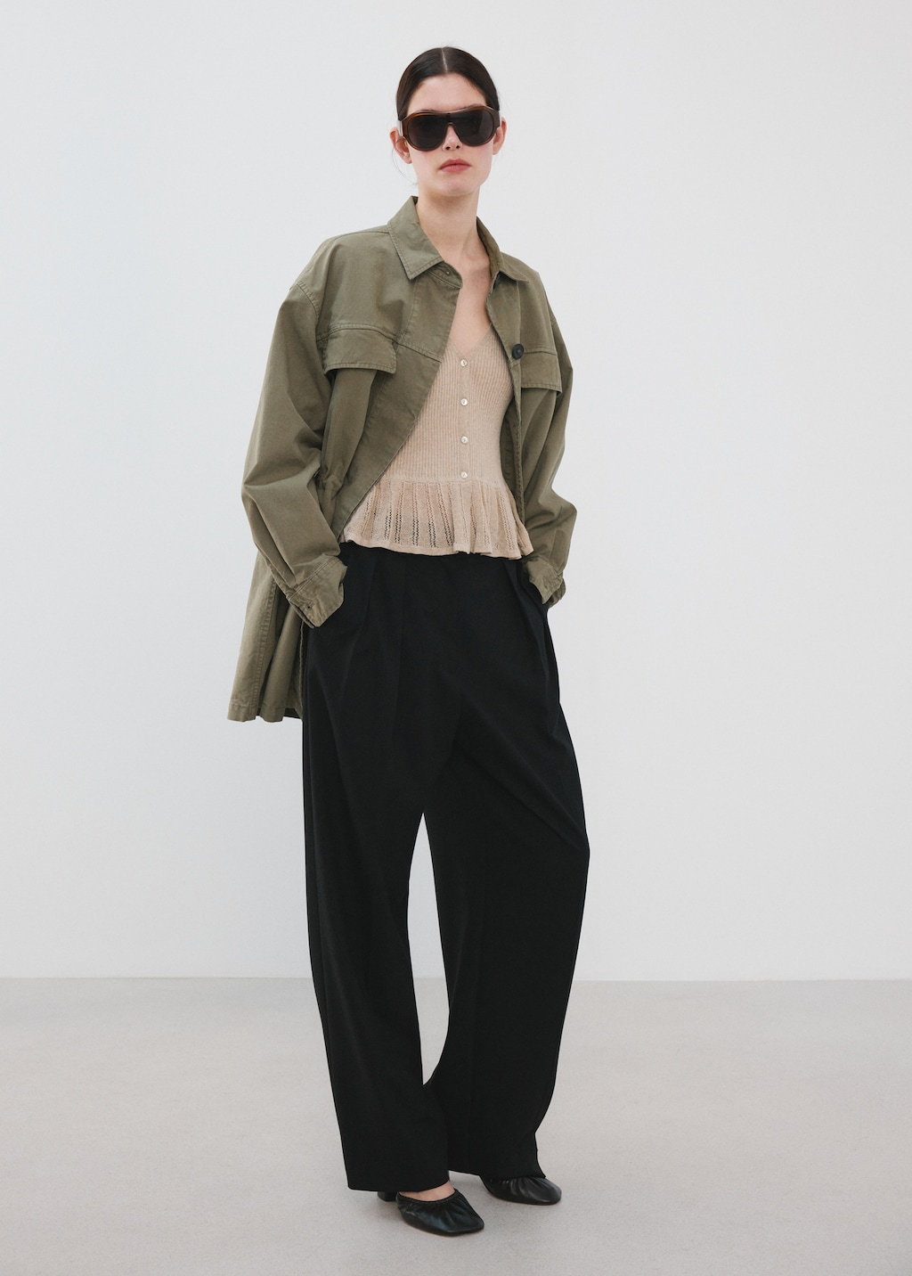 Mango Ruffle knit cardigan