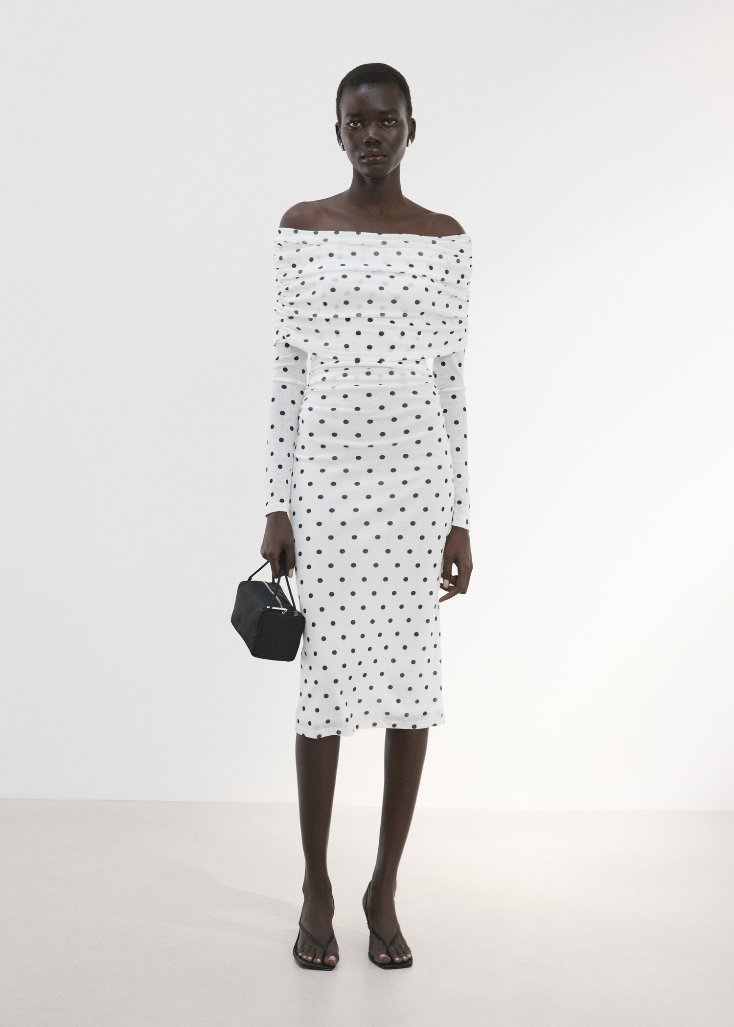 Polka dot bandeau dress - General plane