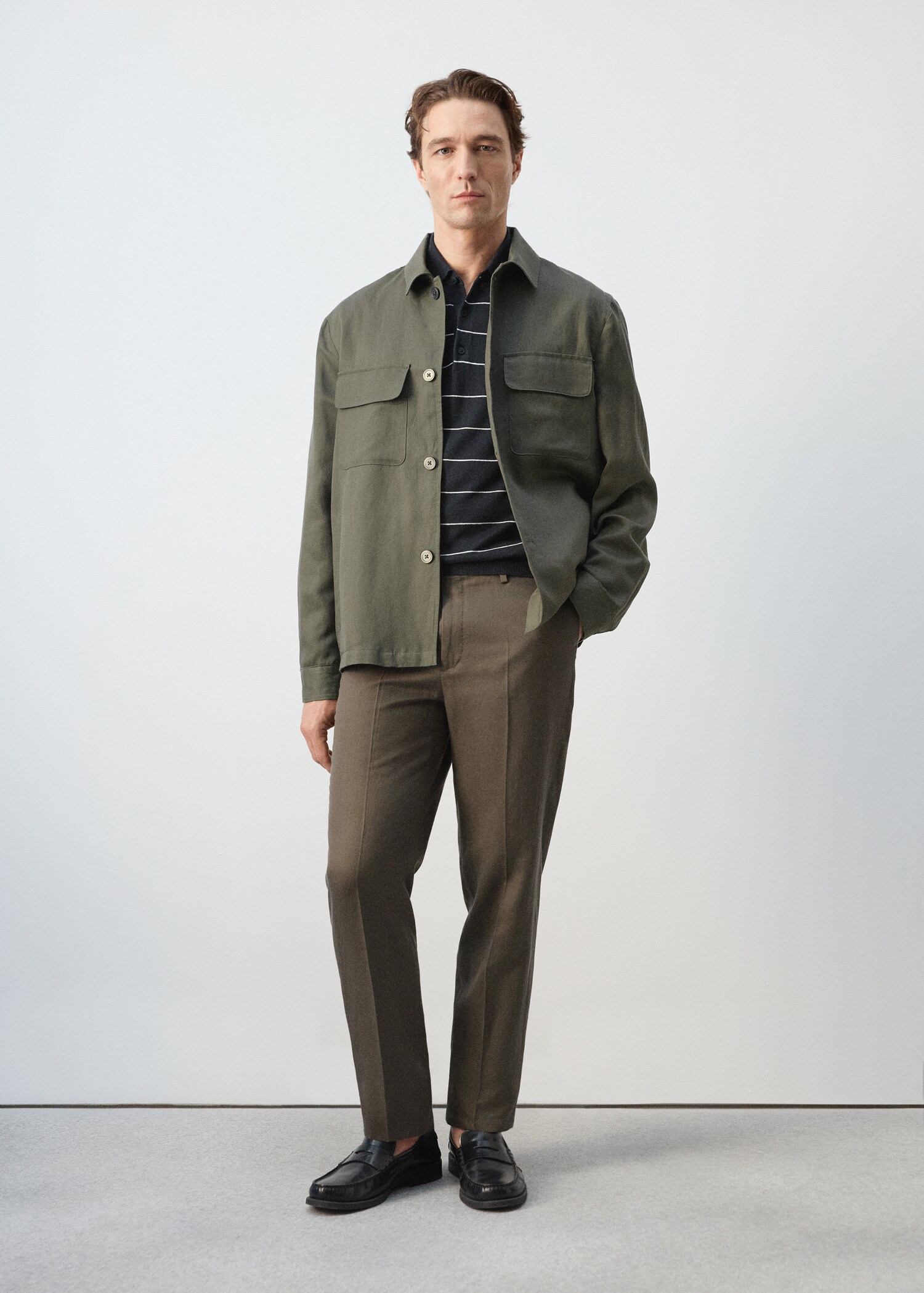 Gathered back lyocell jacket - General plane
