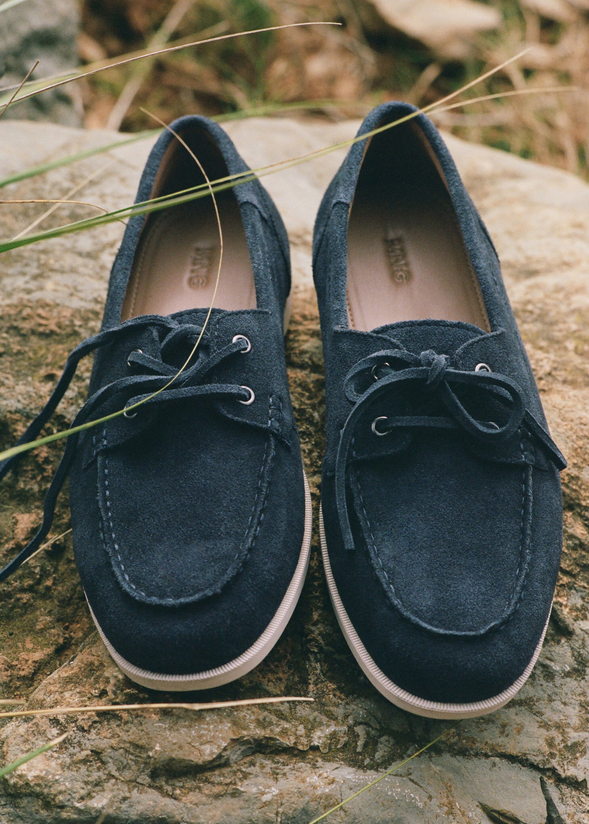 Suede nautical shoes - General plane, Navy. Ref: 27055944-00.