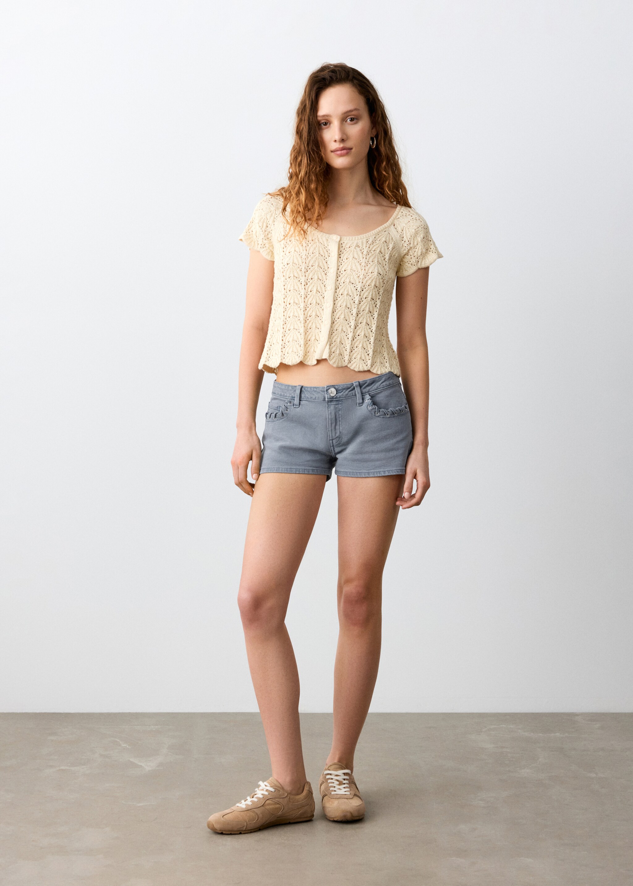 Shorts with decorative details - General plane, Blue. Ref: 27056342-00.