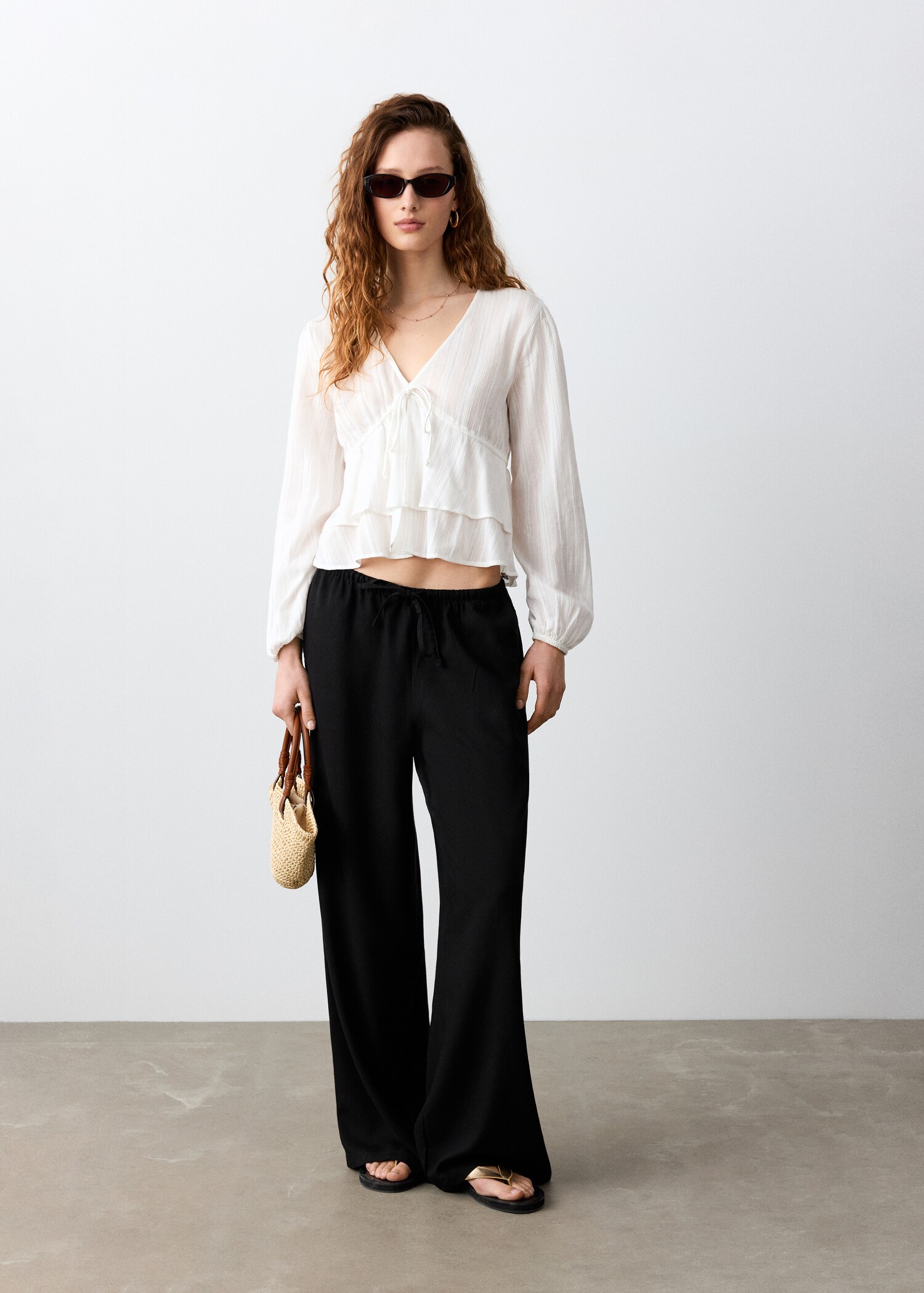 Pantalon droit lin - Plan général