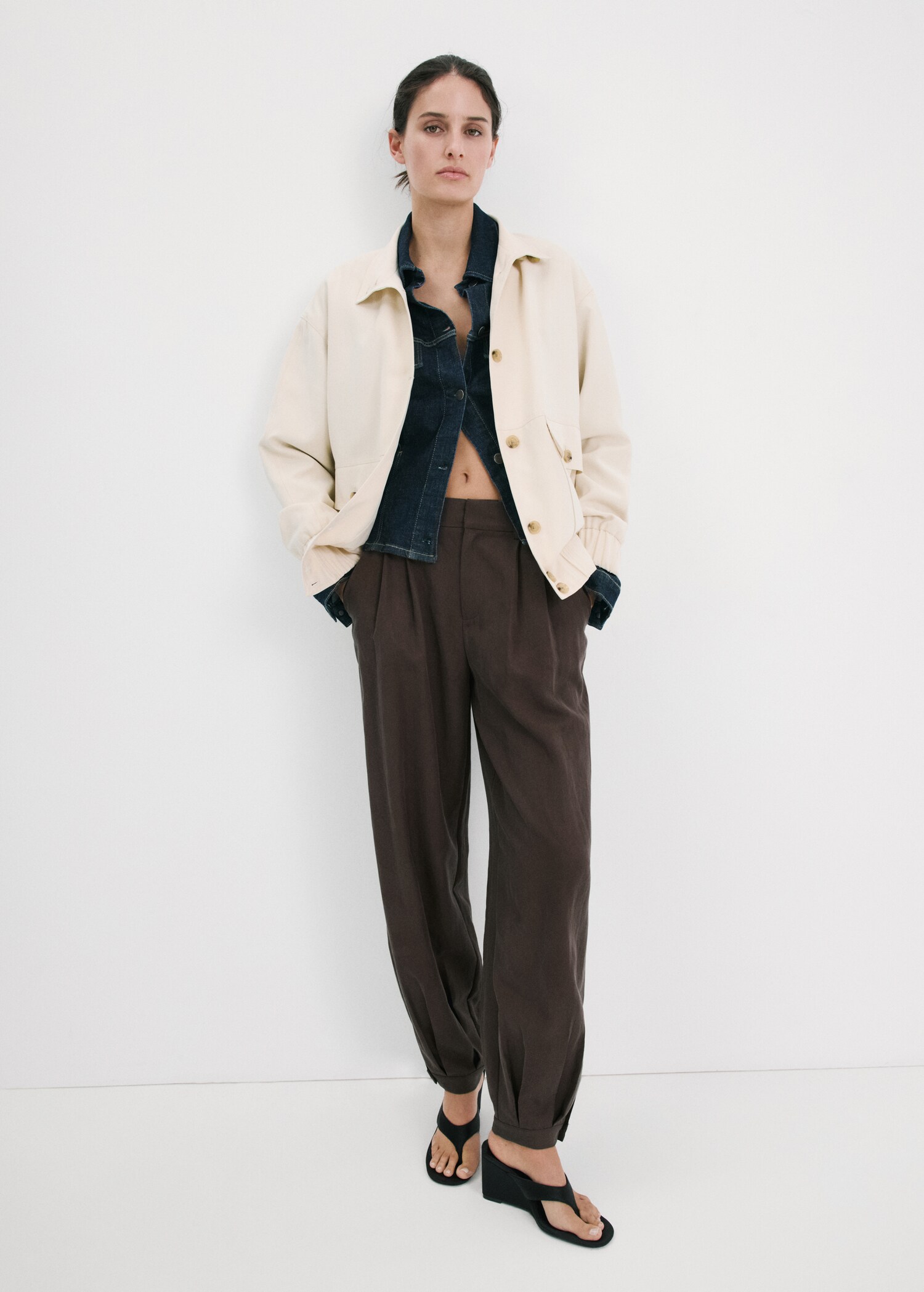 Jaqueta oversize butxaques - Pla general